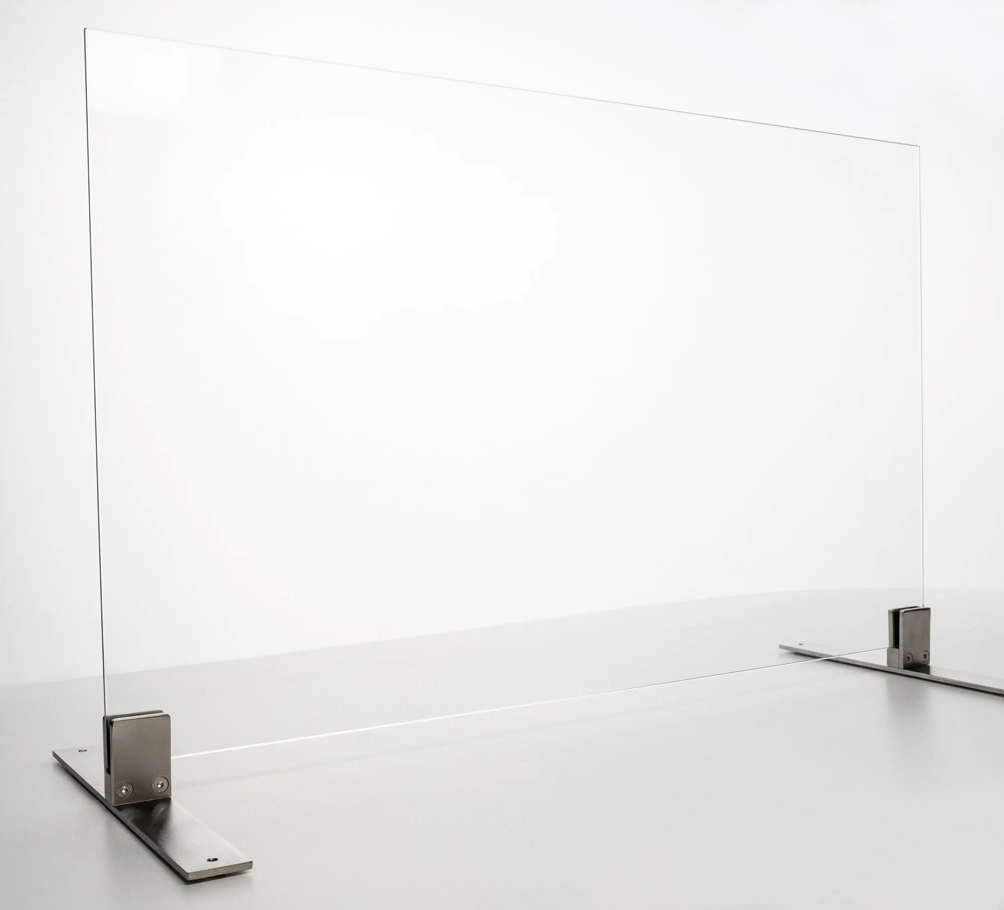 Hygiene Schutzglas Klar 6 mm ESG-Glas Breite: 1000 mm, Höhe: 500 mm