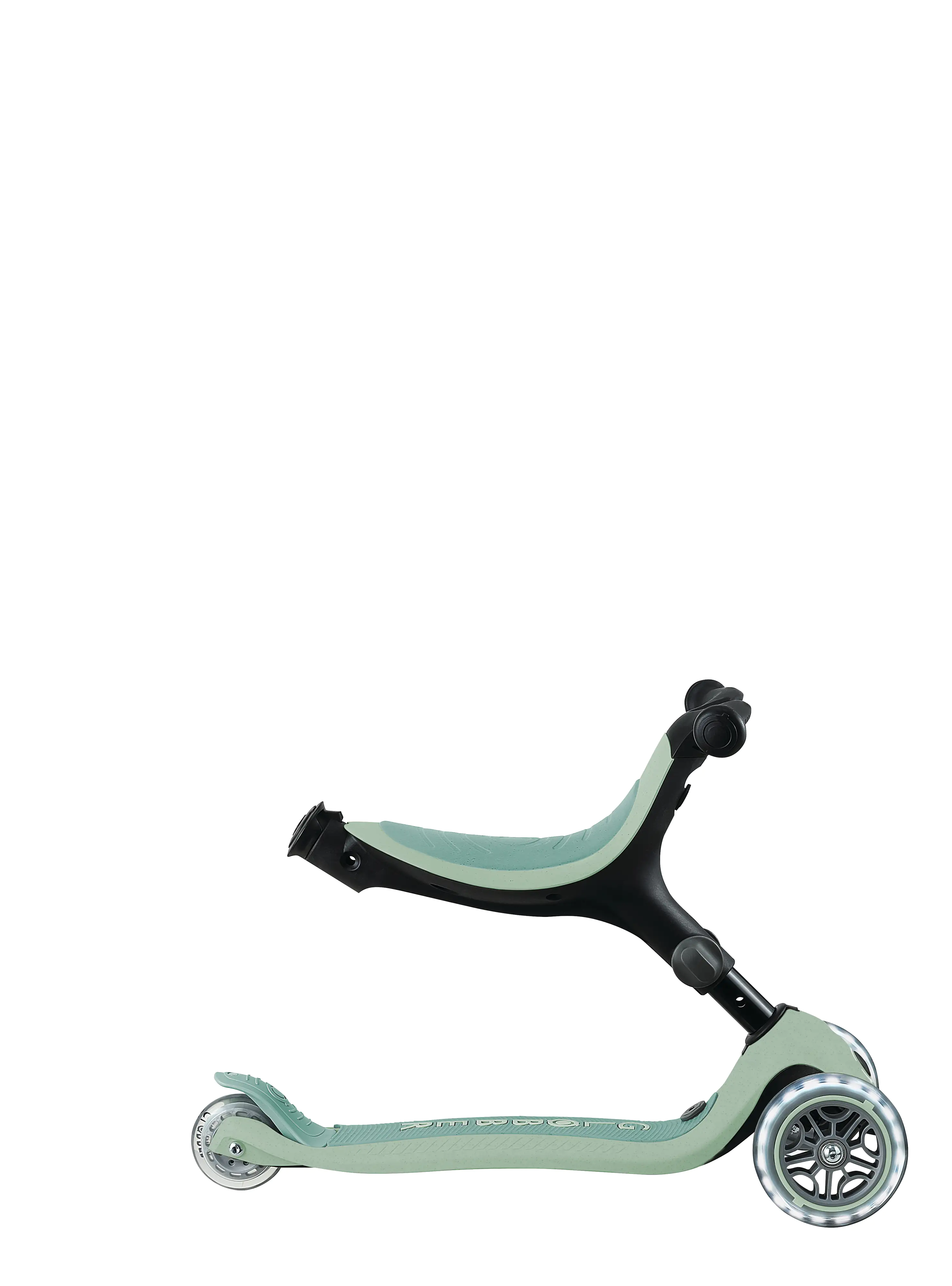 Globber 3-in-1 Fahrzeug Go-Up Active Lights Eco pistazie mit Leuchtrollen