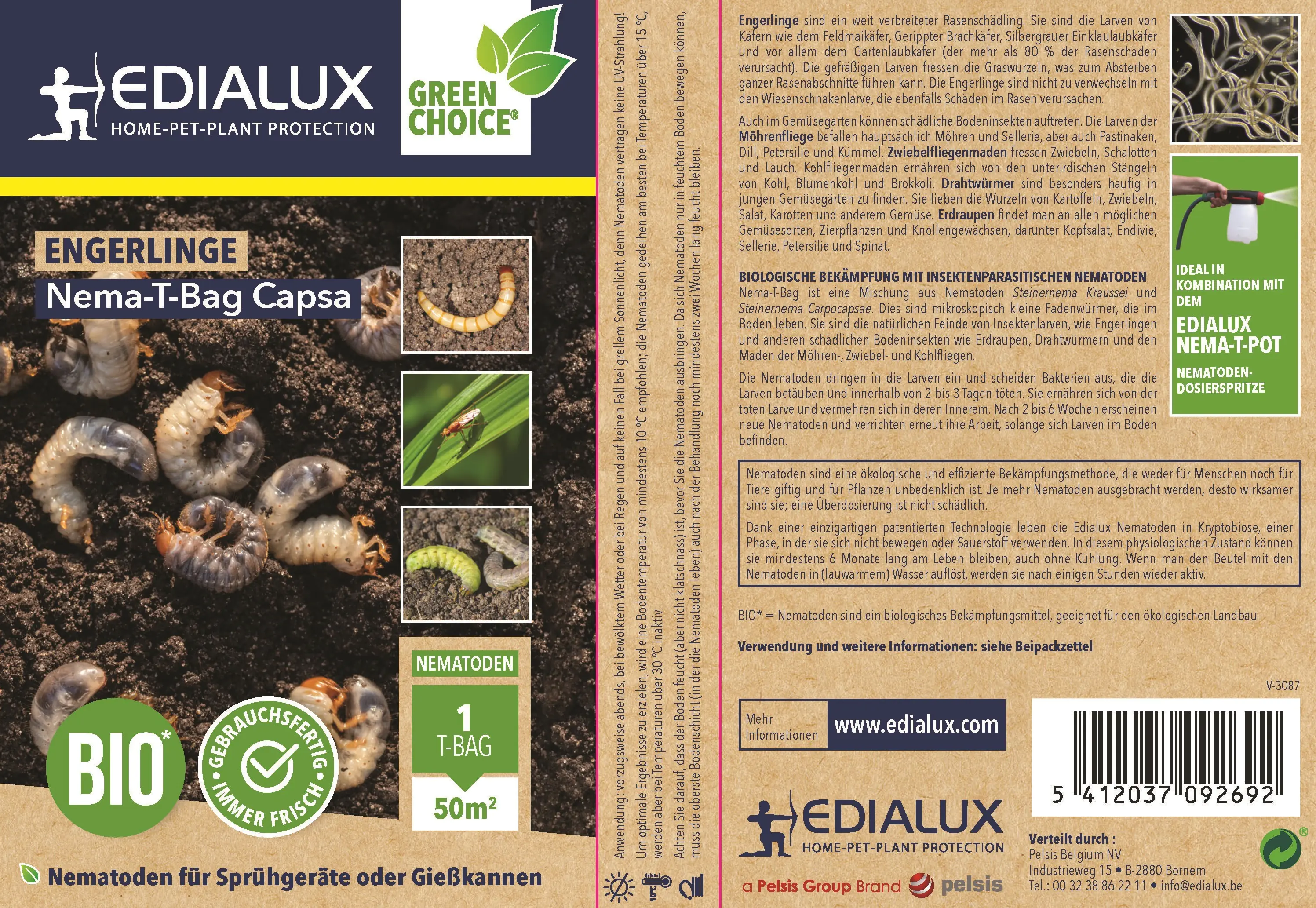 Edialux Nematoden T-Bag Capsa gegen Engerlinge 50 m²