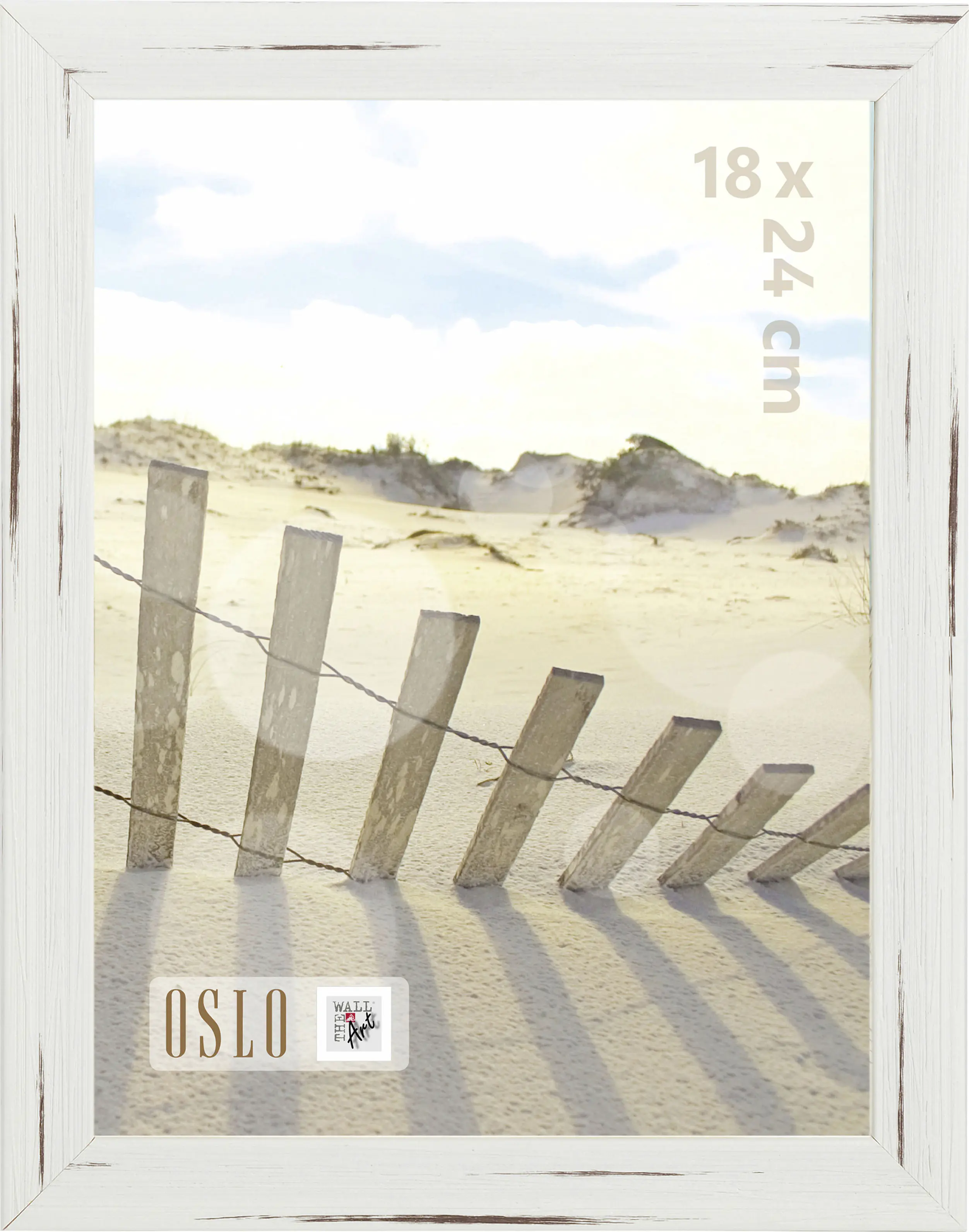 Bilderrahmen Holz Oslo weiß 18 x 24 cm 