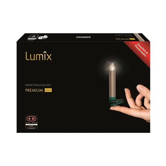 Krinner Lumix Weihnachtsbaumkerzen Premium mini Erweiterungsset 6 LEDs
