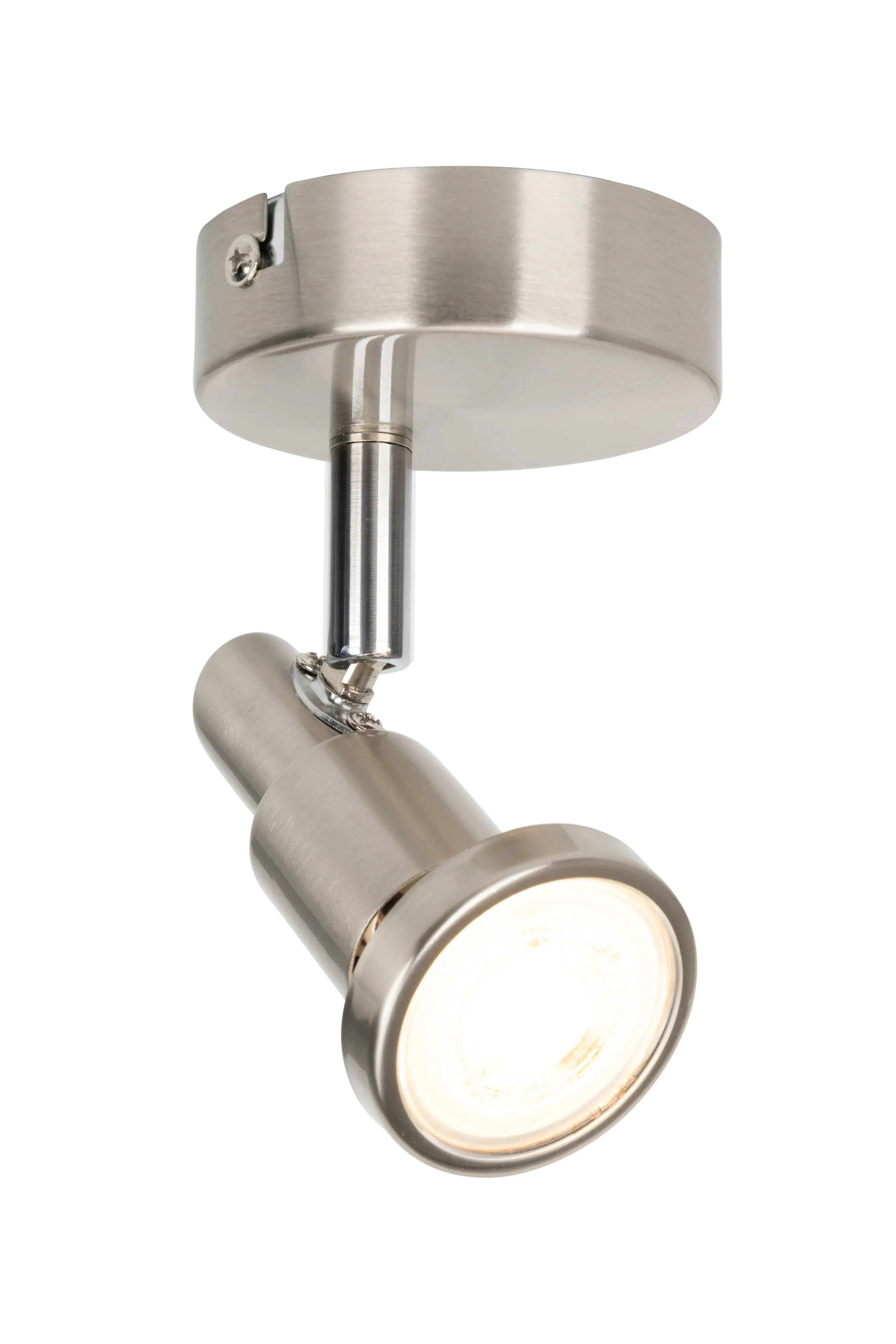 Mylight LED Wandstrahler 1er Spot Ø 8 x 14,5 cm nickel warmweiß