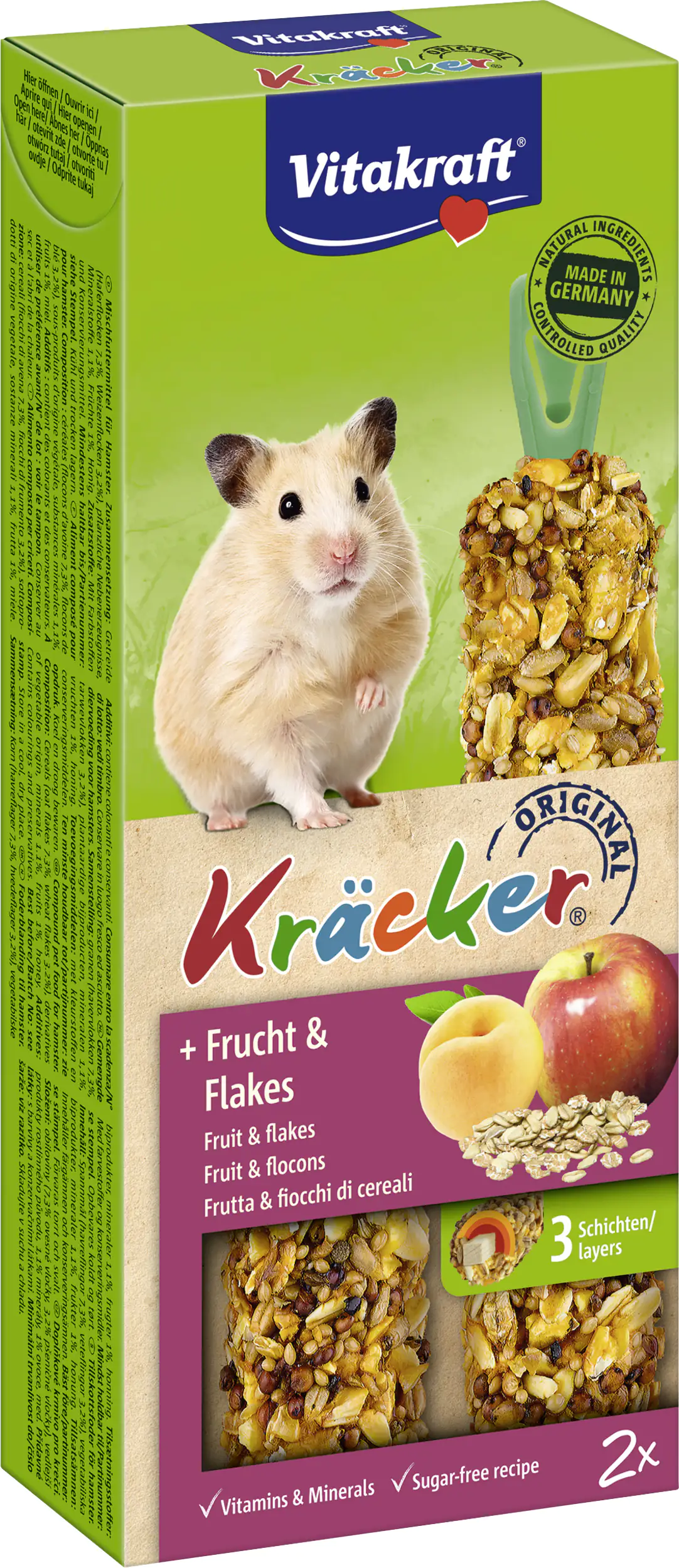 Vitakraft Kräcker® Frucht & Flakes 2 Stück / 112 g Vitakraft Kräcker® Frucht & Flakes 2 Stück / 112 g