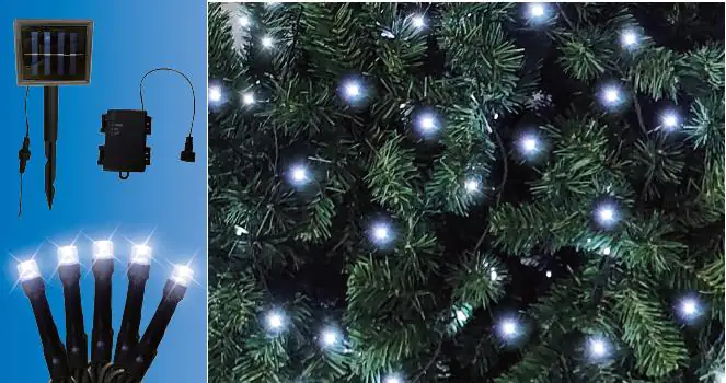 TrendLine LED-Lichterkette Solar Außen 9,6 m kaltweiß mit Timer