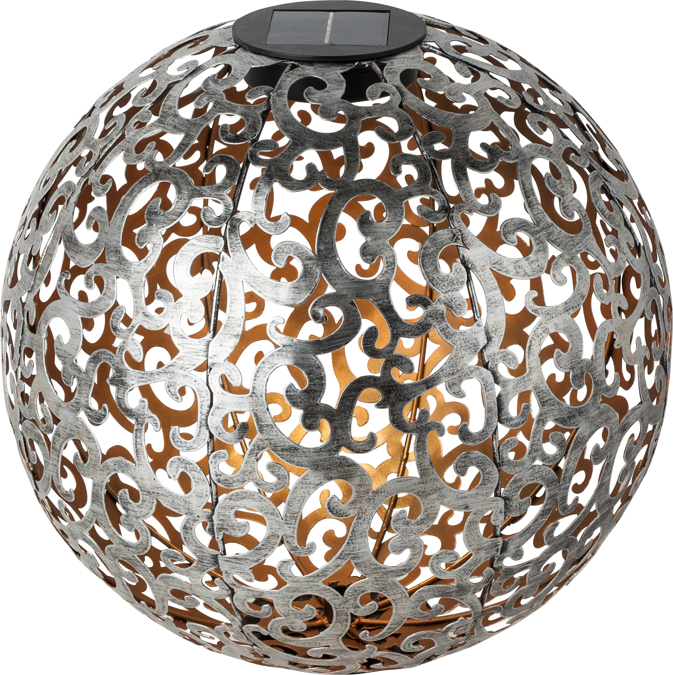 TrendLine LED Solarleuchte Kugel mit Erdspieß Standplatte