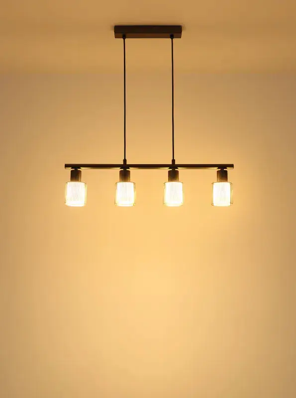 Globo Hängeleuchte Villegas 62 x 8 x 120 cm L x B x H schwarz-chrom matt