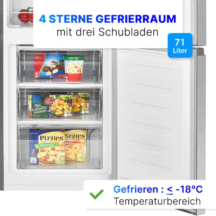 Bomann Kühl-Gefrierkombi KG 184.1 inox-look 