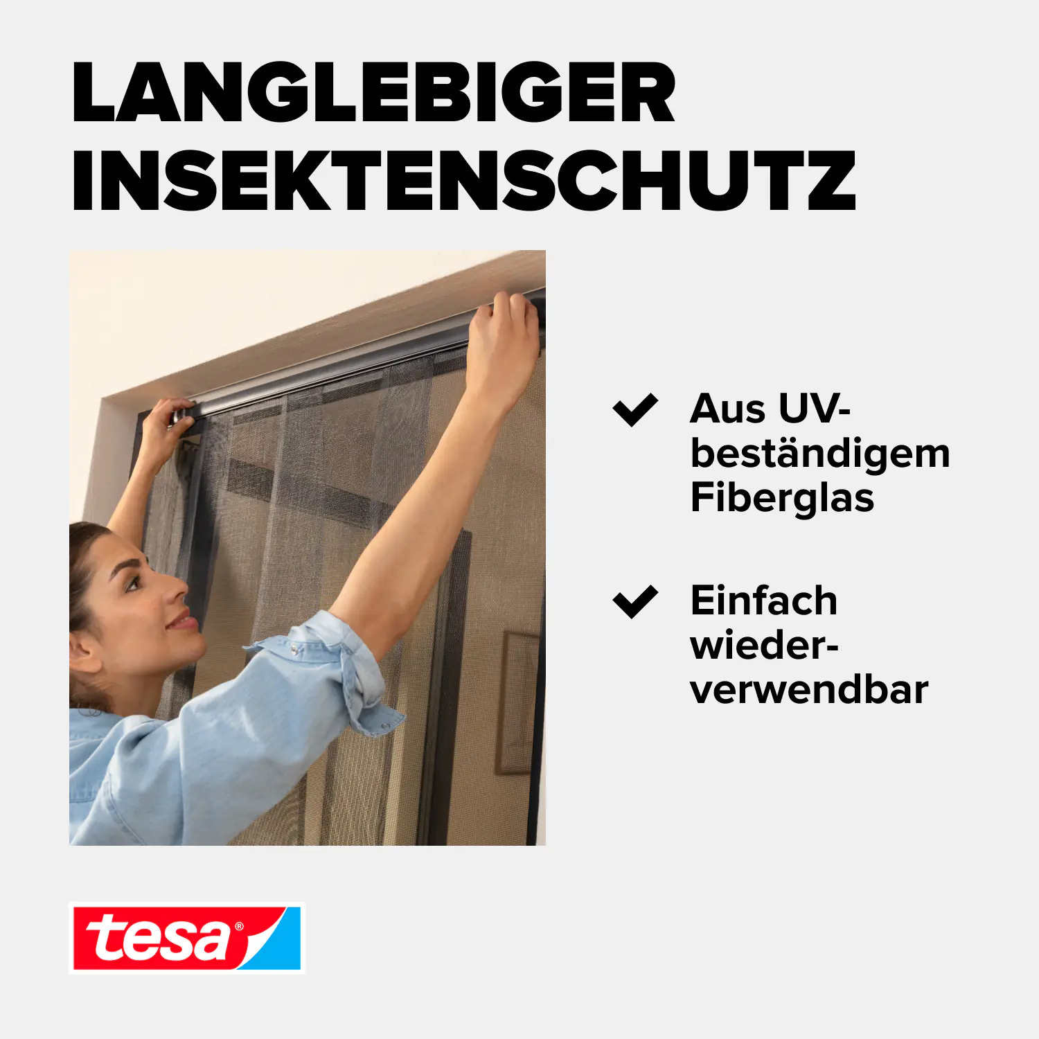 tesa Insektenschutz-Lamellenvorhang STANDARD weiß 0,95 m x 2,20 m weiß