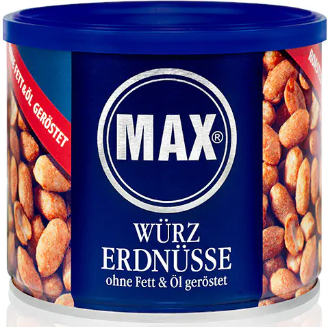 MAX Jumbo Erdnüsse würzig ohne Fett und Öl geröstet 300 g