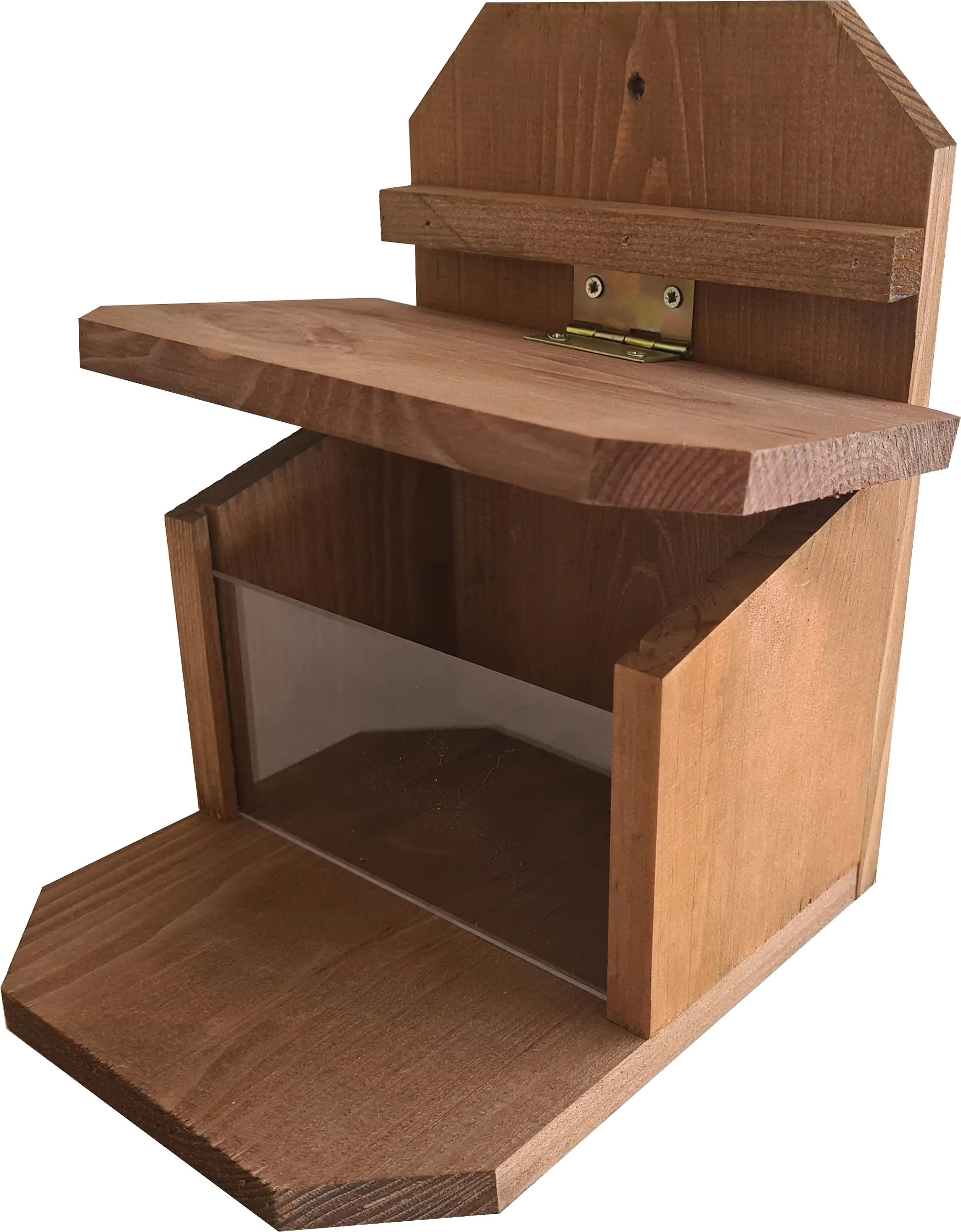 Futterstation für Eichhörnchen Kiefernholz 19,5 x 19,5 x 23 cm