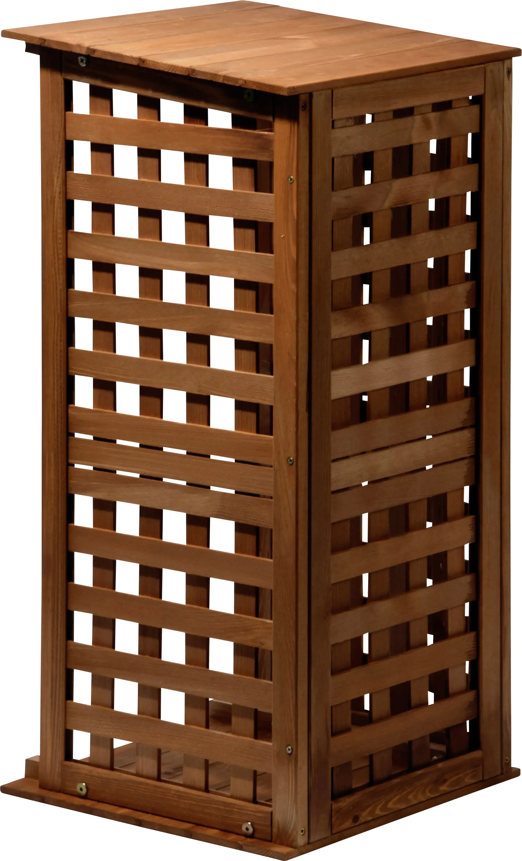 Dobar Kaminholzregal für innen und außen braun 39 x 39 x 85 cm