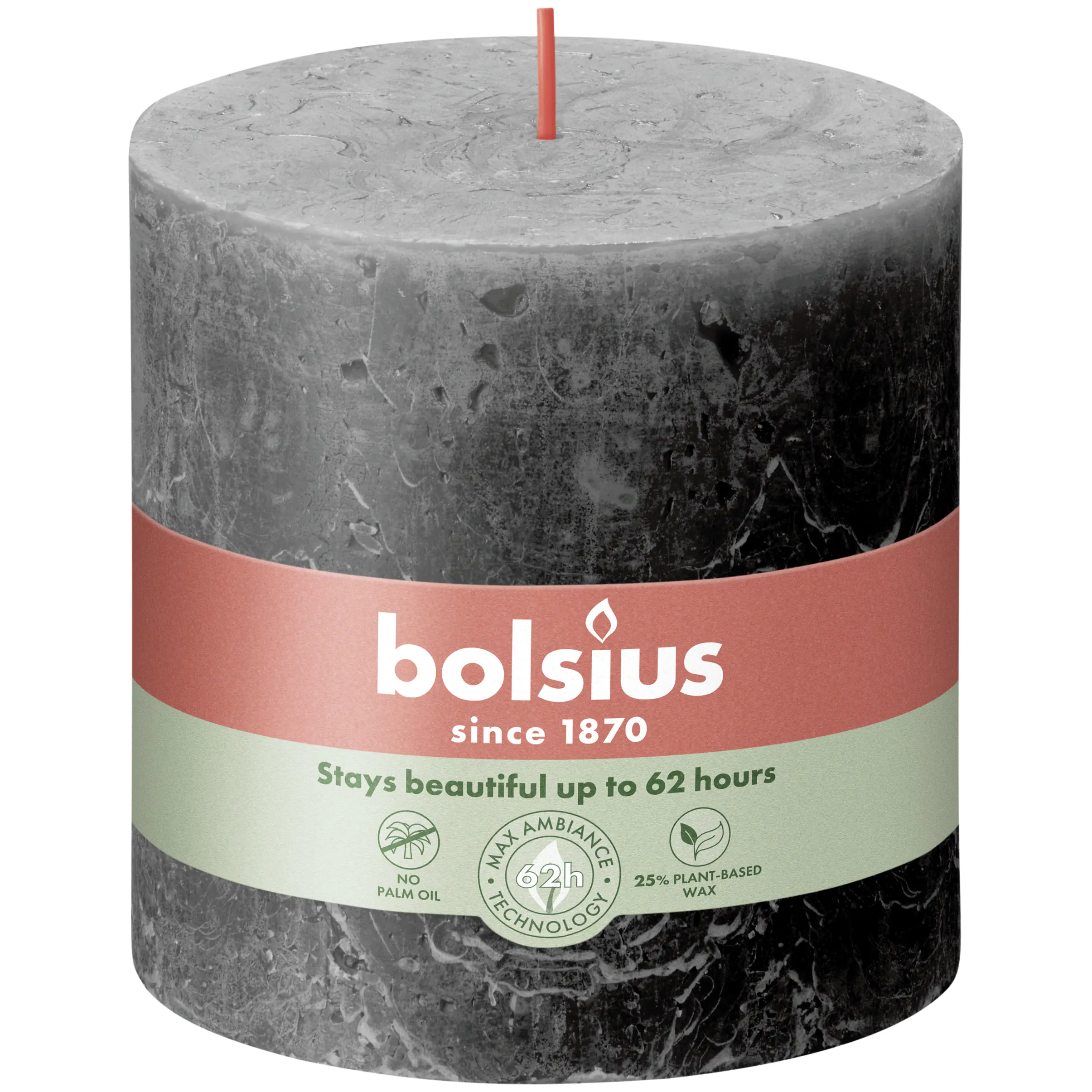 Bolsius Rustik Stumpenkerze stürmisches grau, Höhe: 10 cm, Ø 10 cm Bolsius Rustik Stumpenkerze stürmisches grau, Höhe: 10 cm, Ø 10 cm