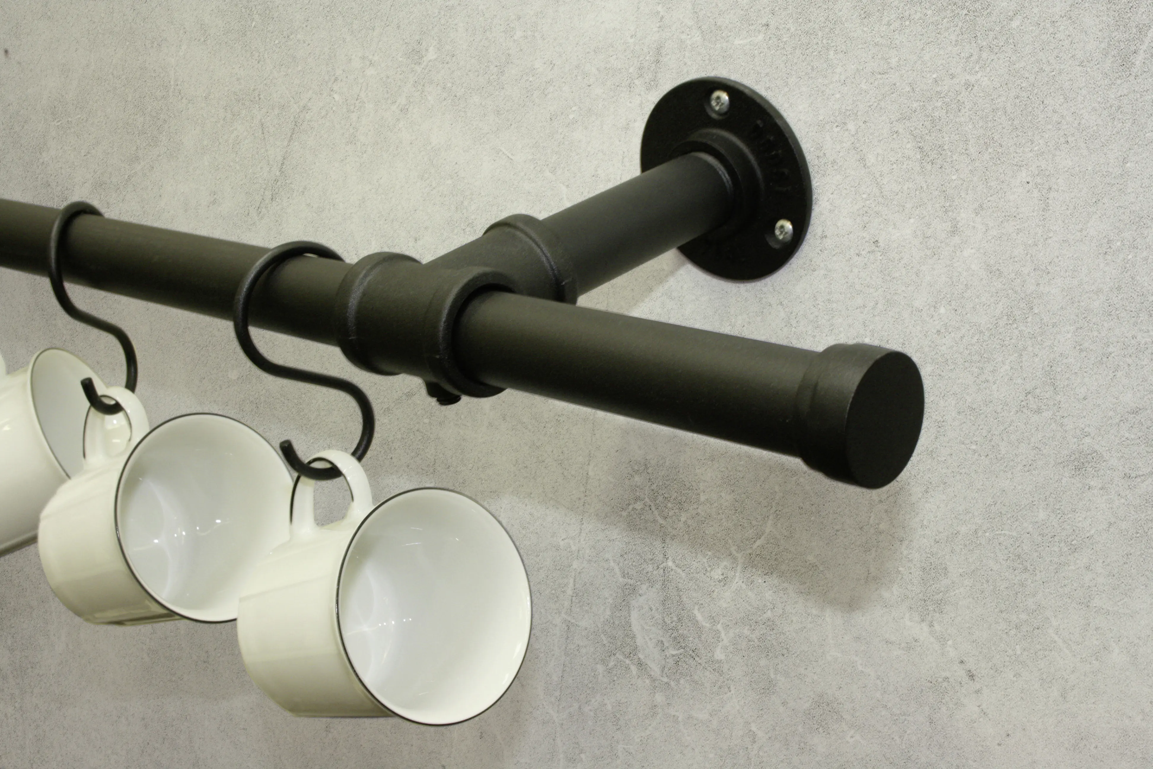 Gardinia Endkappe Industrial Home für Ø 25 mm schwarz 2 Stück