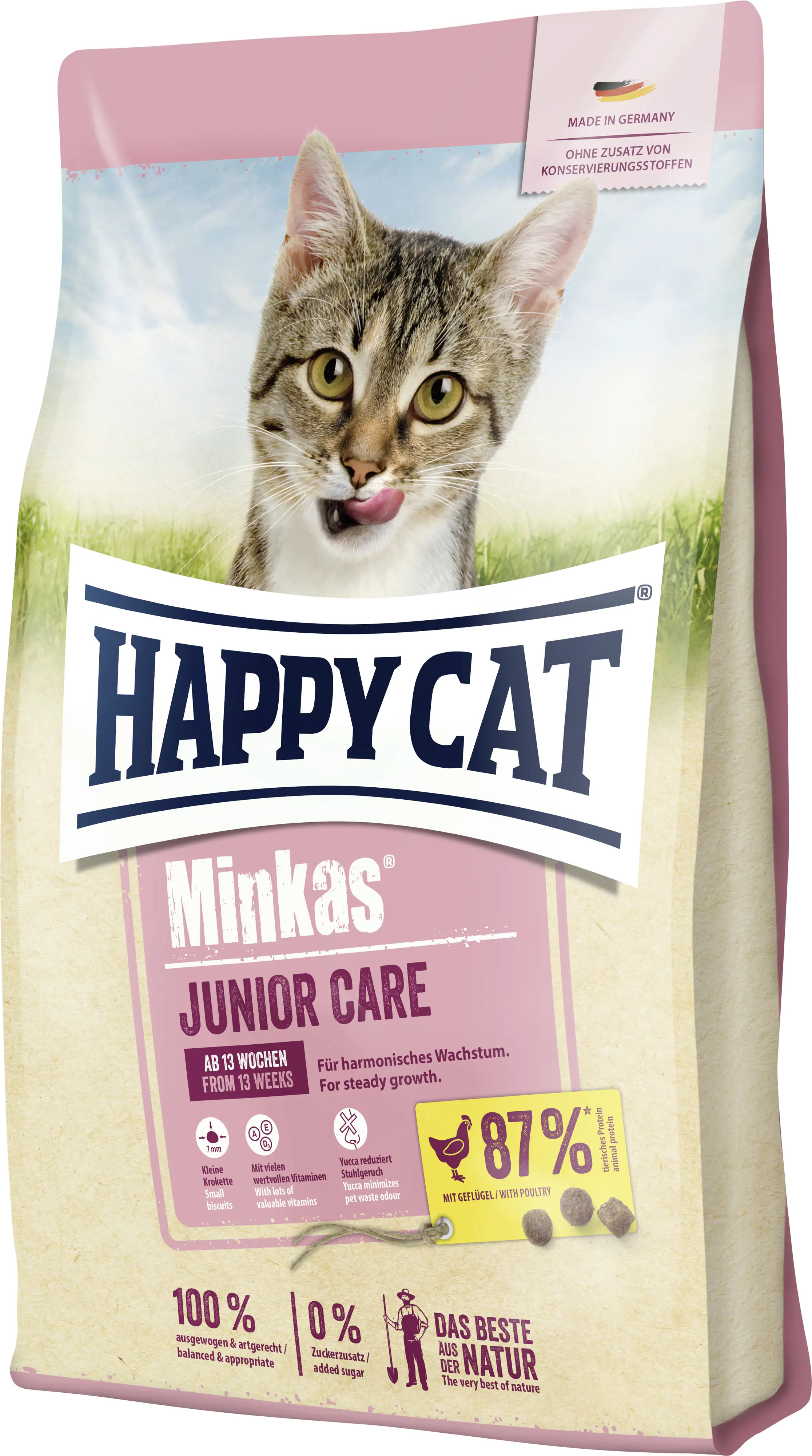 HappyCat Katzenfutter Minkas Junior Geflügel 1,5 kg