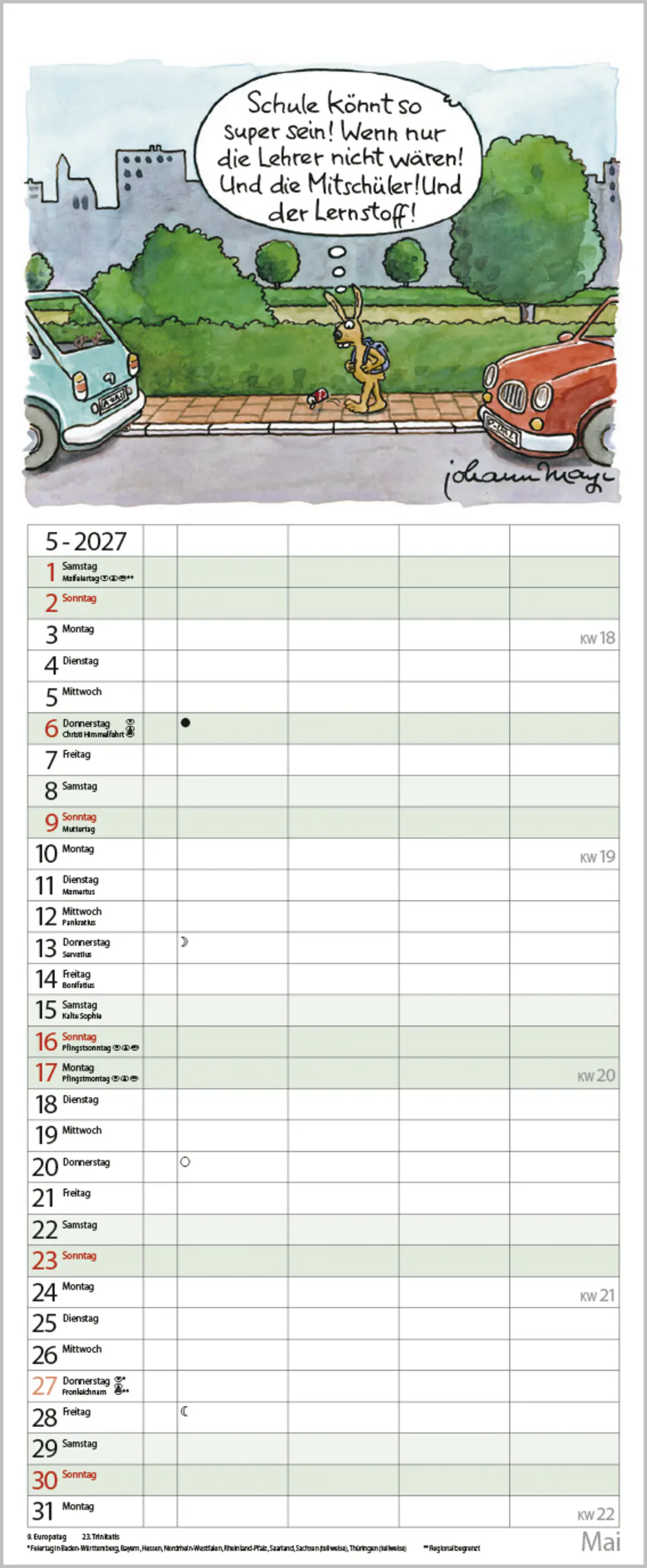 Korsch Kalender Tierisches Familienglück 2027