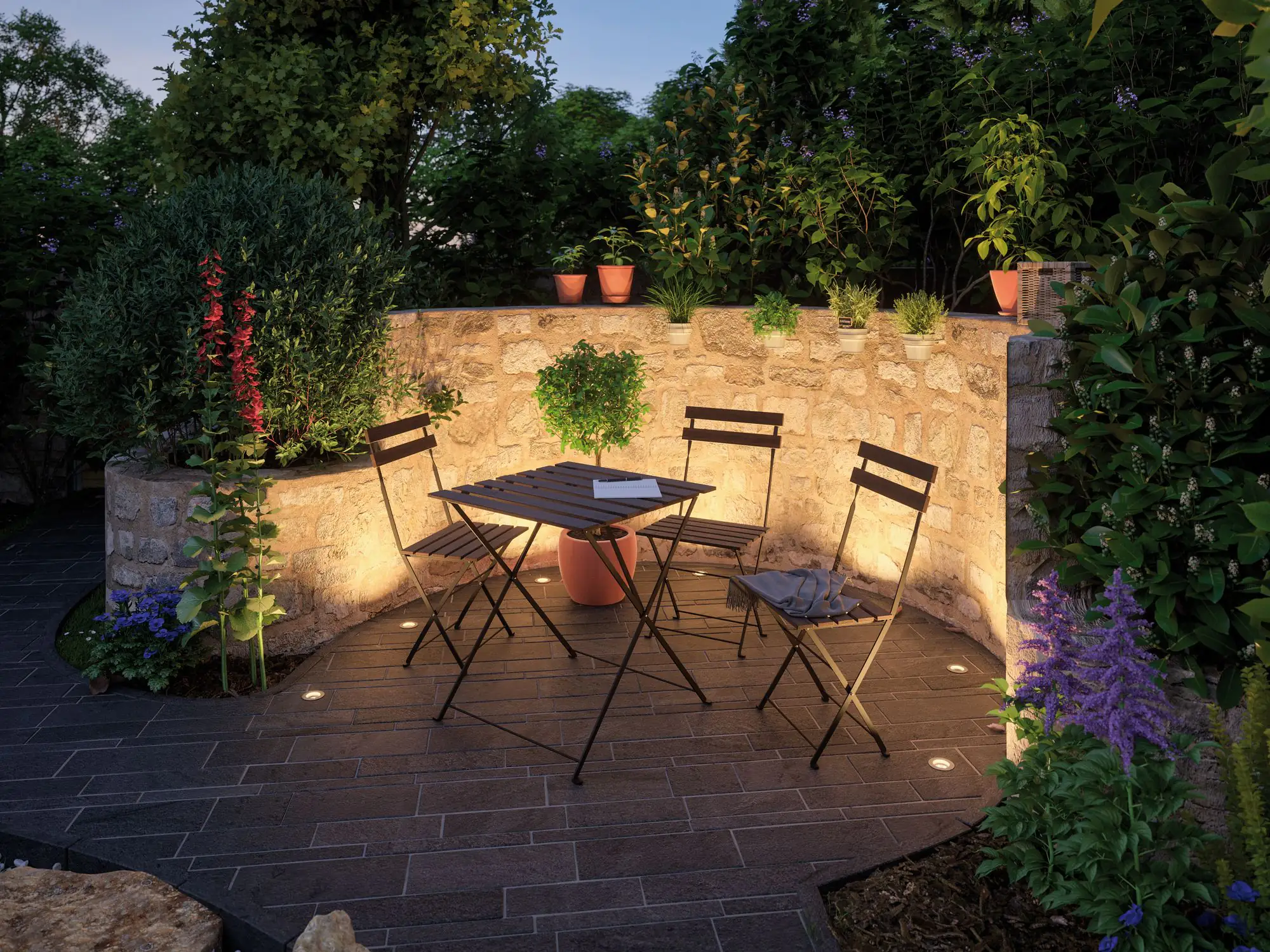 4000870939499_03 Paulmann Plug & Shine Bodeneinbauleuchte Floor Mini Set Outdoor
