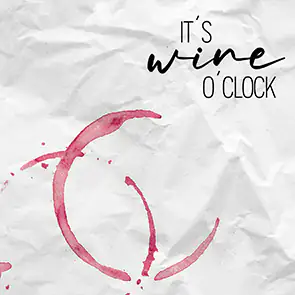 Servietten its wine o-clock weiß pink 25 x 25 cm 20 Stück