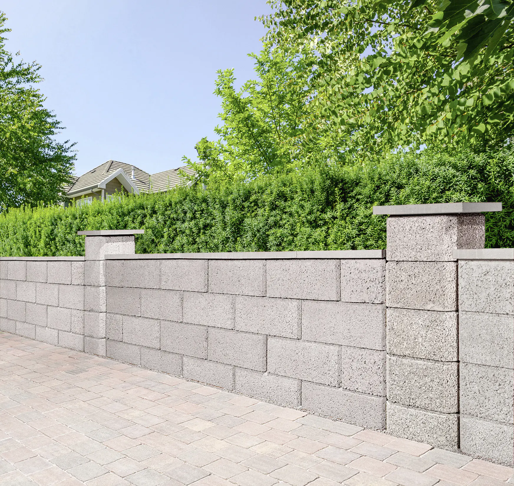 EHL Mauerstein Planomur Halbstein 25 x 25 x 20 cm grau