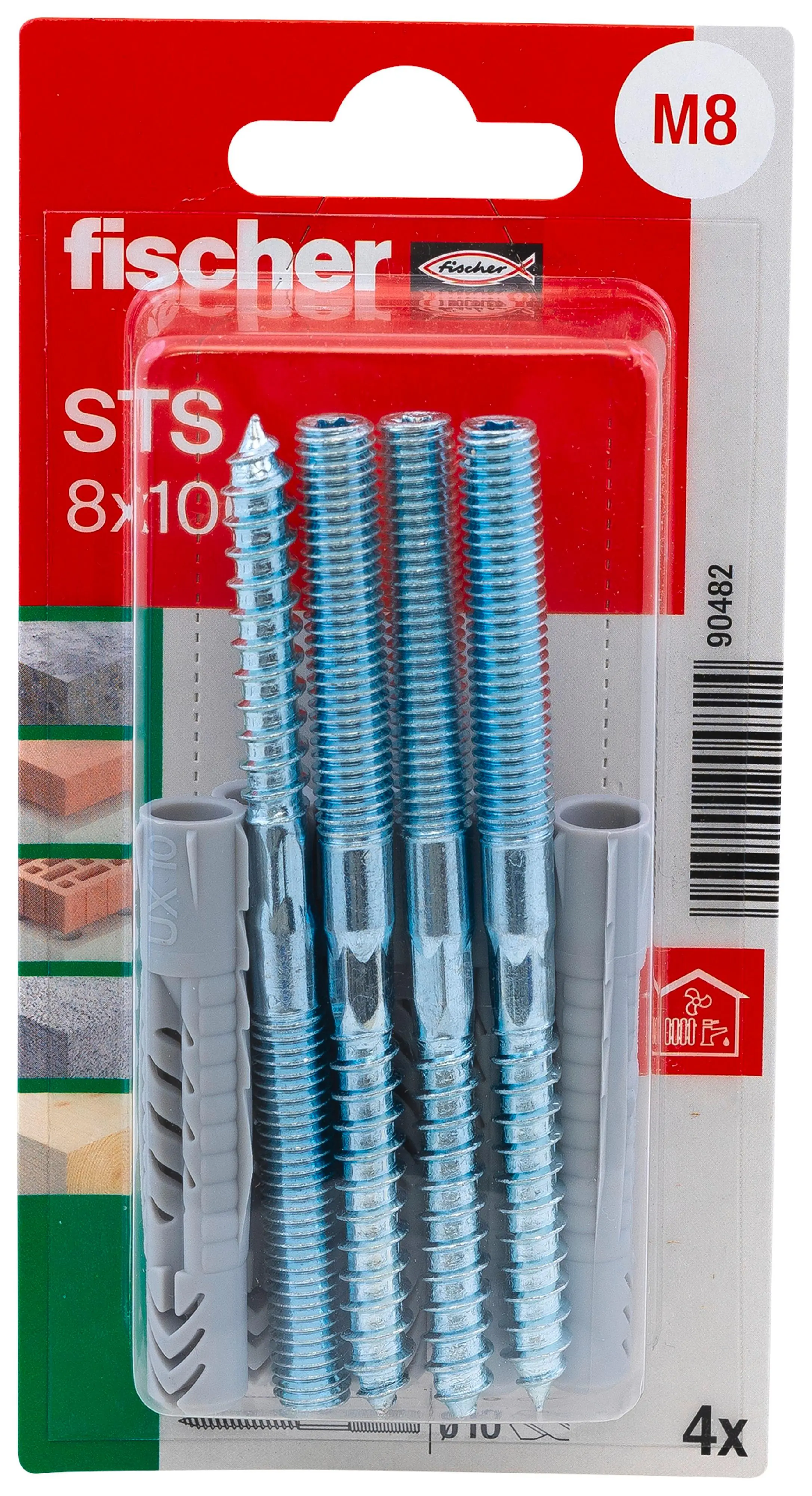 Fischer Stockschrauben mit Dübel STS Ø 8 x 100 mm - 8 Stk. Fischer Stockschrauben mit Dübel STS Ø 8 x 100 mm - 8 Stk.