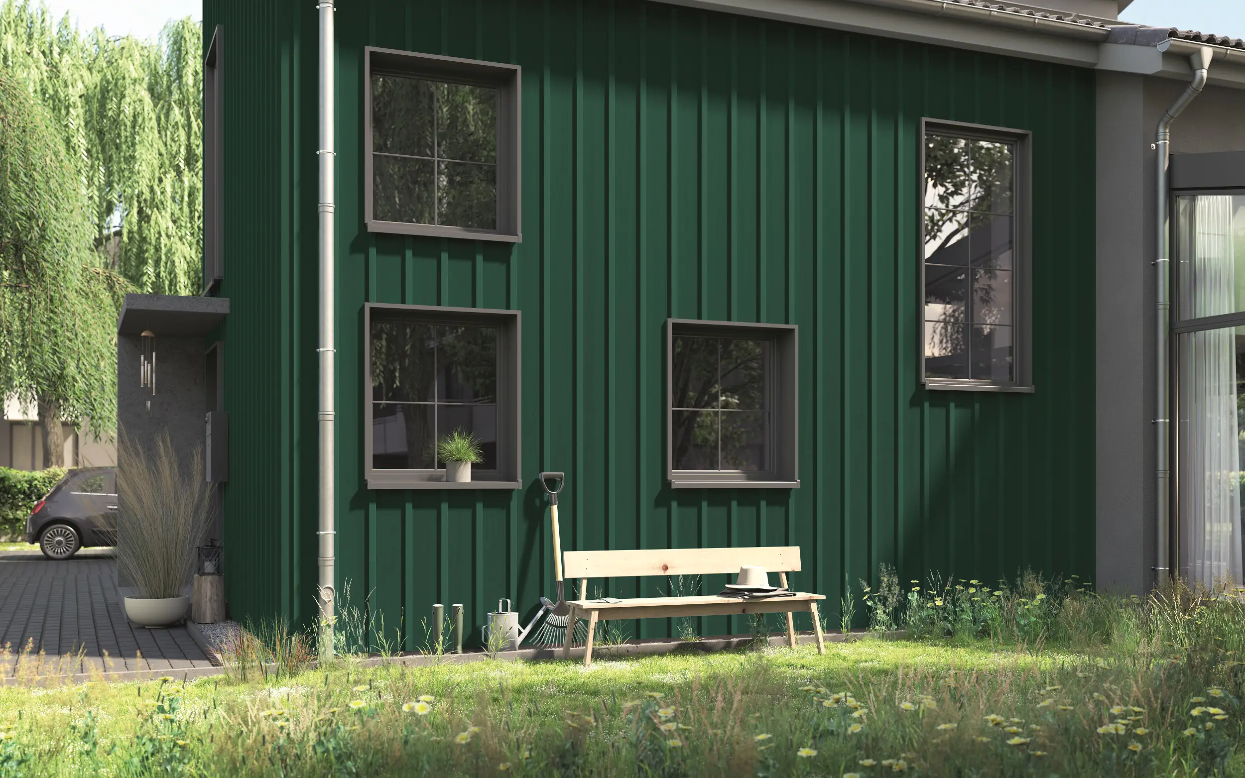 Alpina Wetterschutzfarbe 2,5 L moosgrün