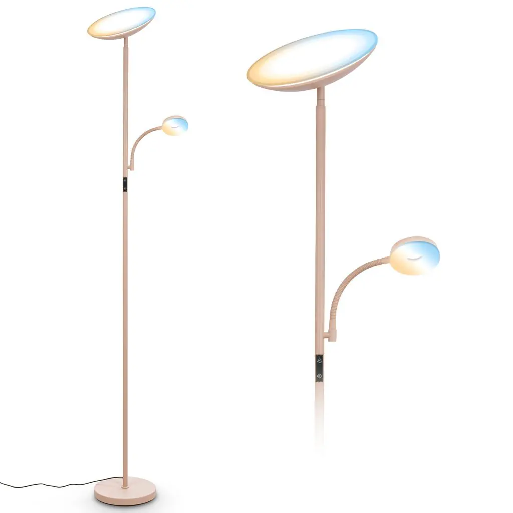 Briloner LED-Stehleuchte SIRA mit Lesearm Ø 26 x 180 cm beige