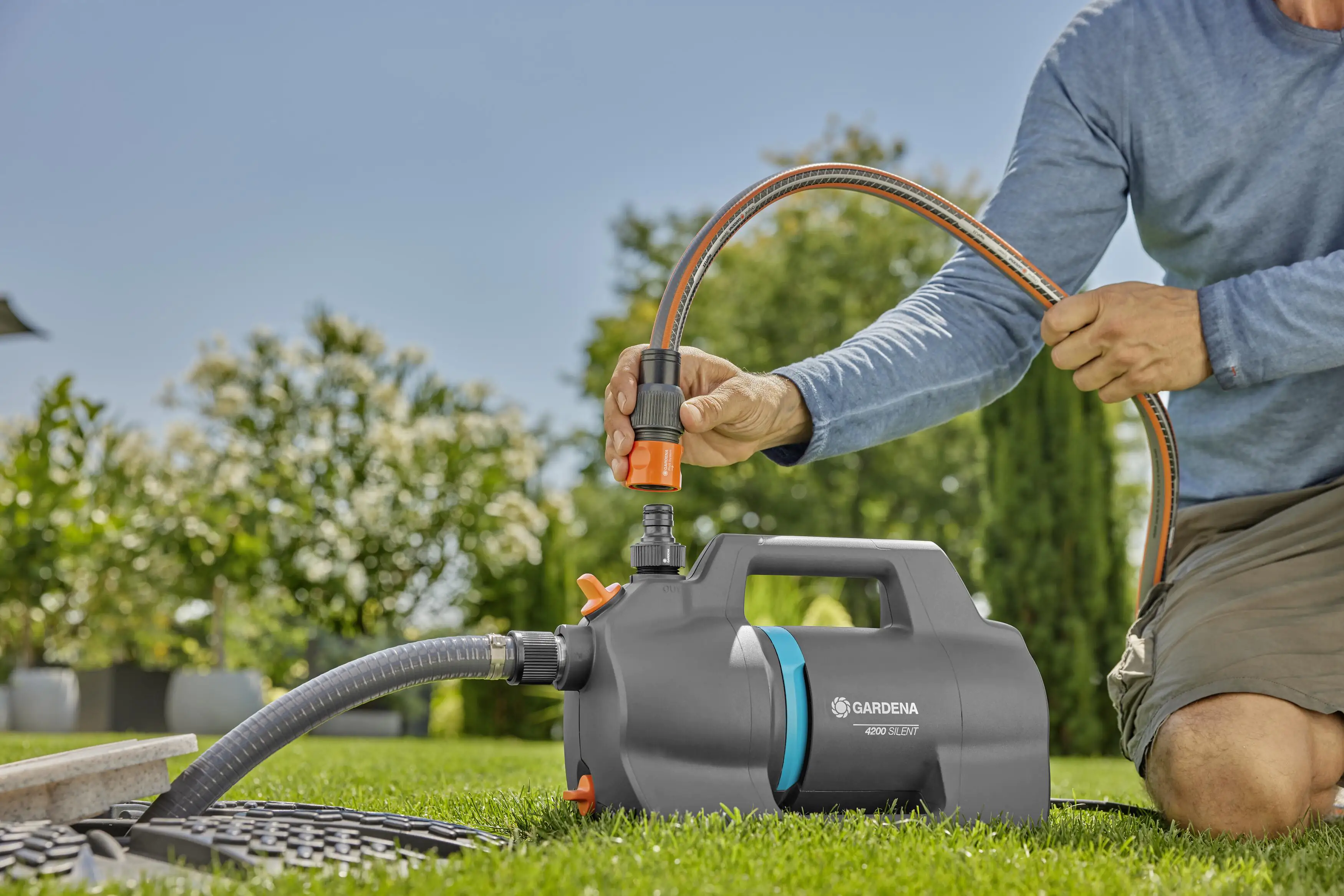 Gardena Gartenpumpe 4200 Silent max. Fördermenge 4.200 l/h, 600 Watt