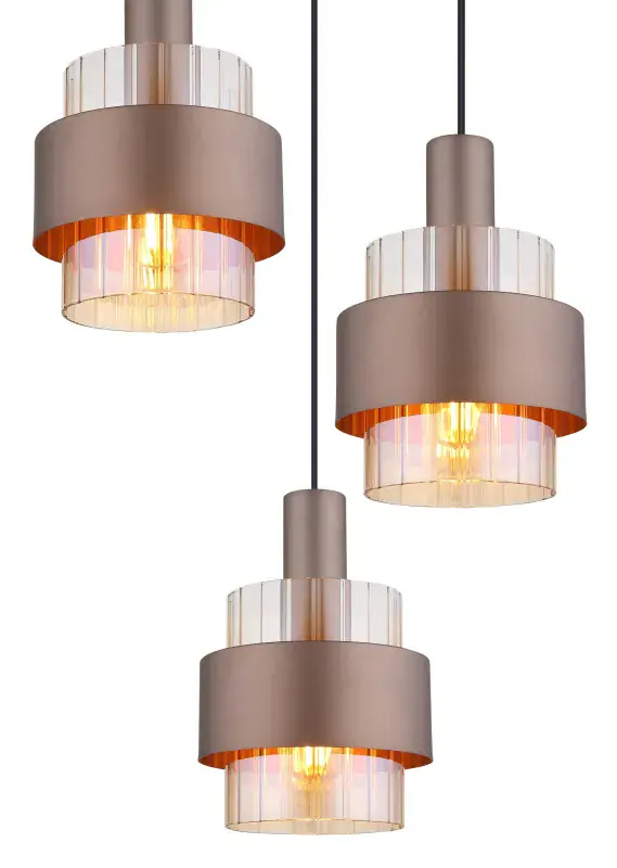 Globo Hängeleuchte Milley 45 x 150 cm (Ø x H) bronze matt