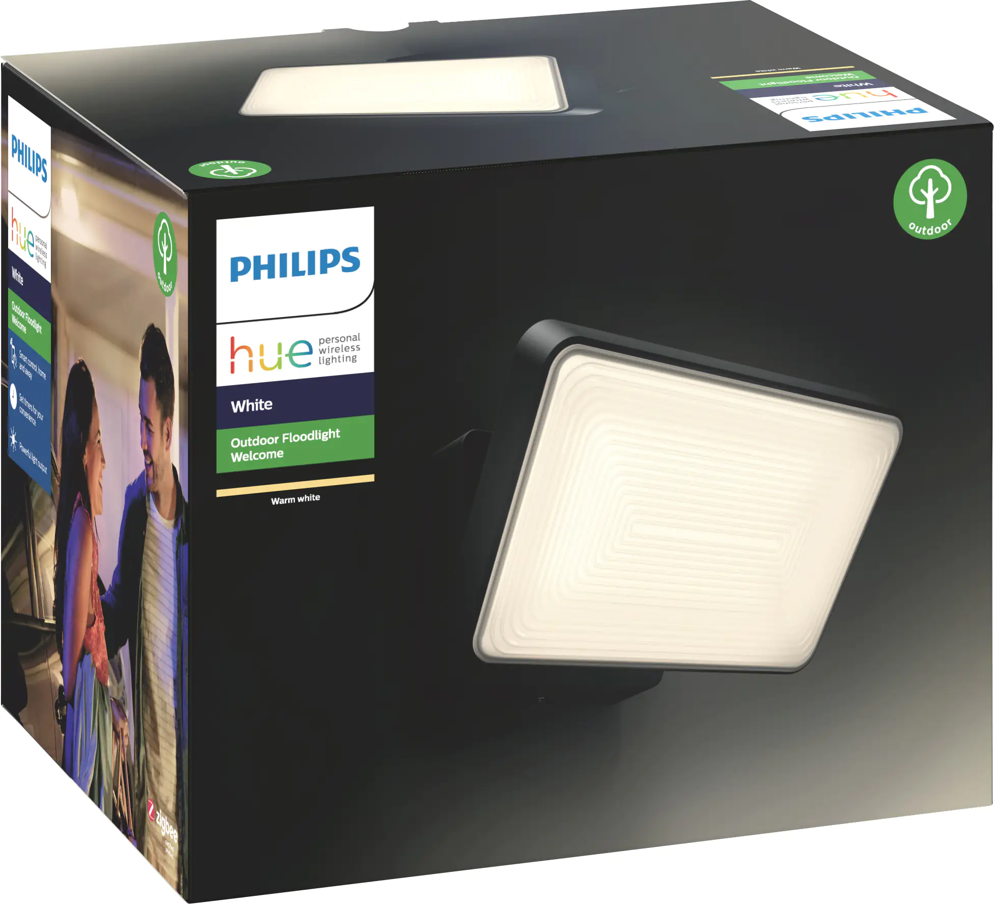 Philips Hue White Flutlicht Welcome Outdoor schwarz warmweiß IP44