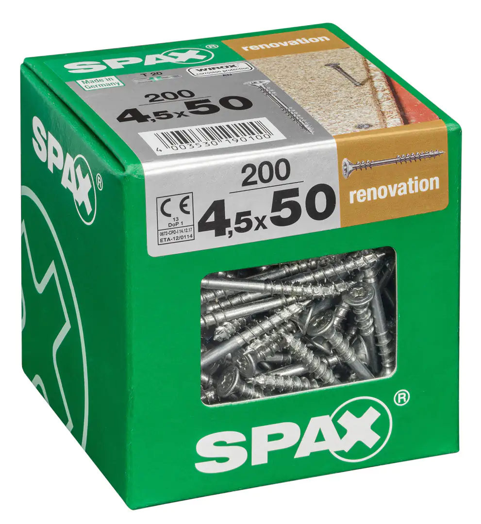 Spax Verlegeschrauben 4.5 x 50 mm TX 20 - 200 Stk.