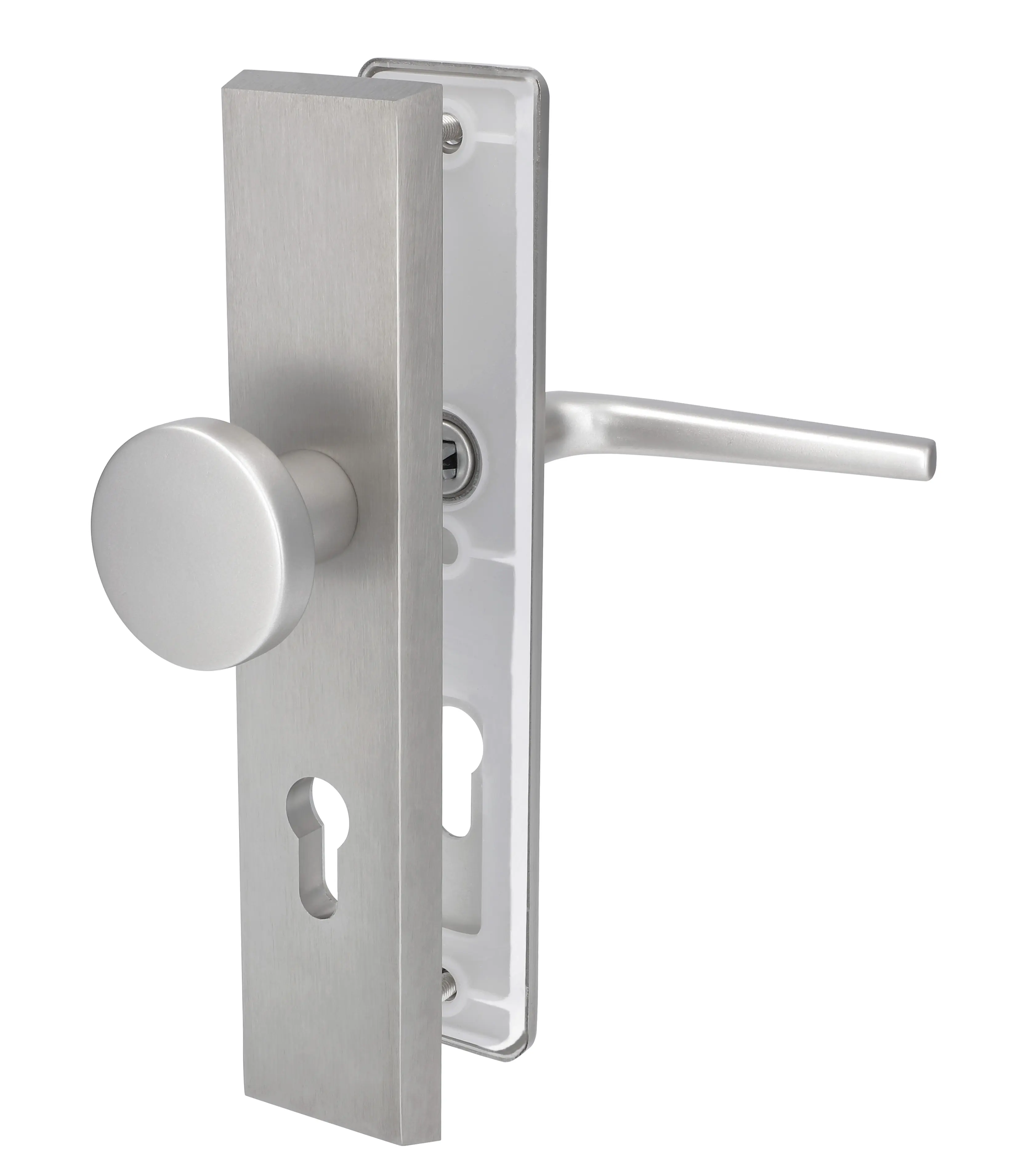 Alpertec Türbeschlag Langschild Tira II PZ Drücker/Drücker Alu F9 23,7 x 5 cm Alpertec Türbeschlag Langschild Tira II PZ Drücker/Drücker Alu F9 23,7 x 5 cm