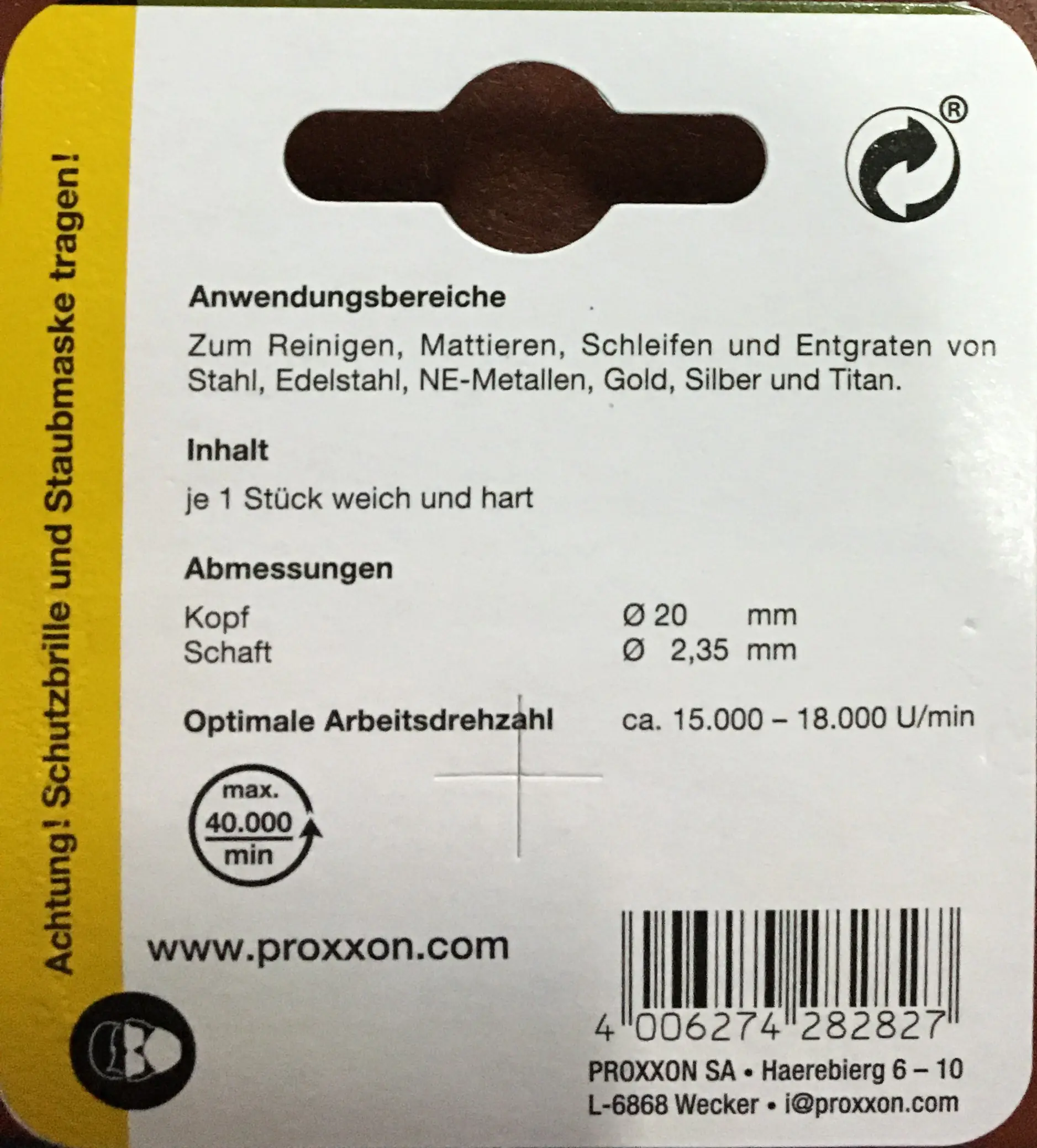 Proxxon Micromot Schleifbürsten aus Nylonvlies grob und fein