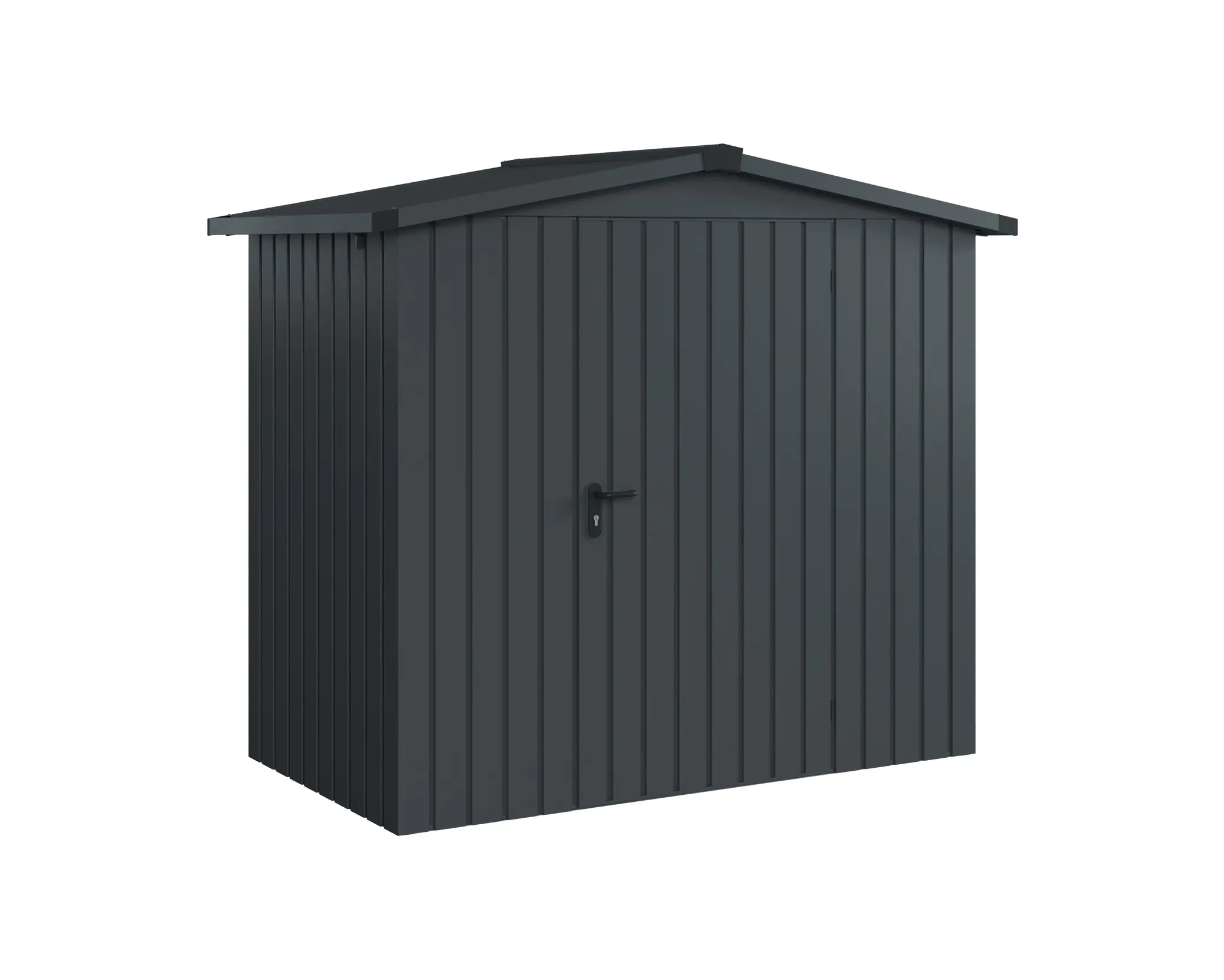 EcoStar Metallgerätehaus Euroline ESD3 anthrazit 214 x 118 cm 1-flg. EcoStar Metallgerätehaus Euroline ESD3 anthrazit 214 x 118 cm 1-flg.