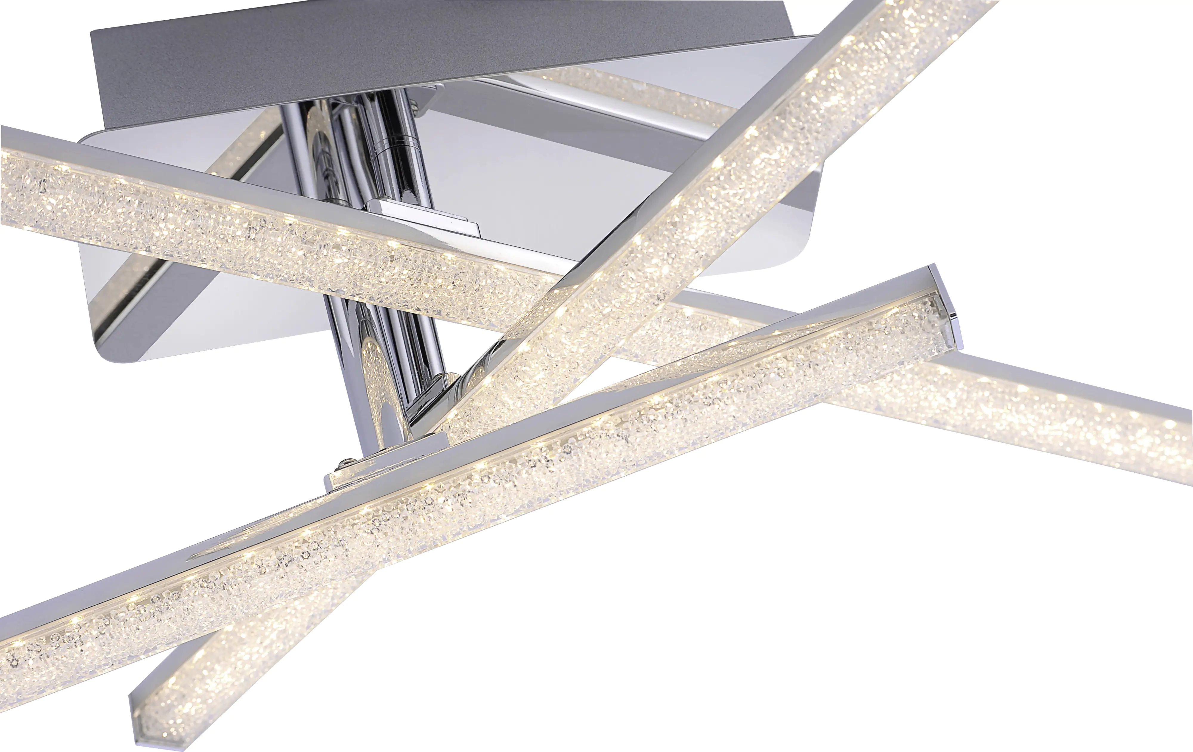 JustLight LED Deckenleuchte Simon Kristalloptik drehbar