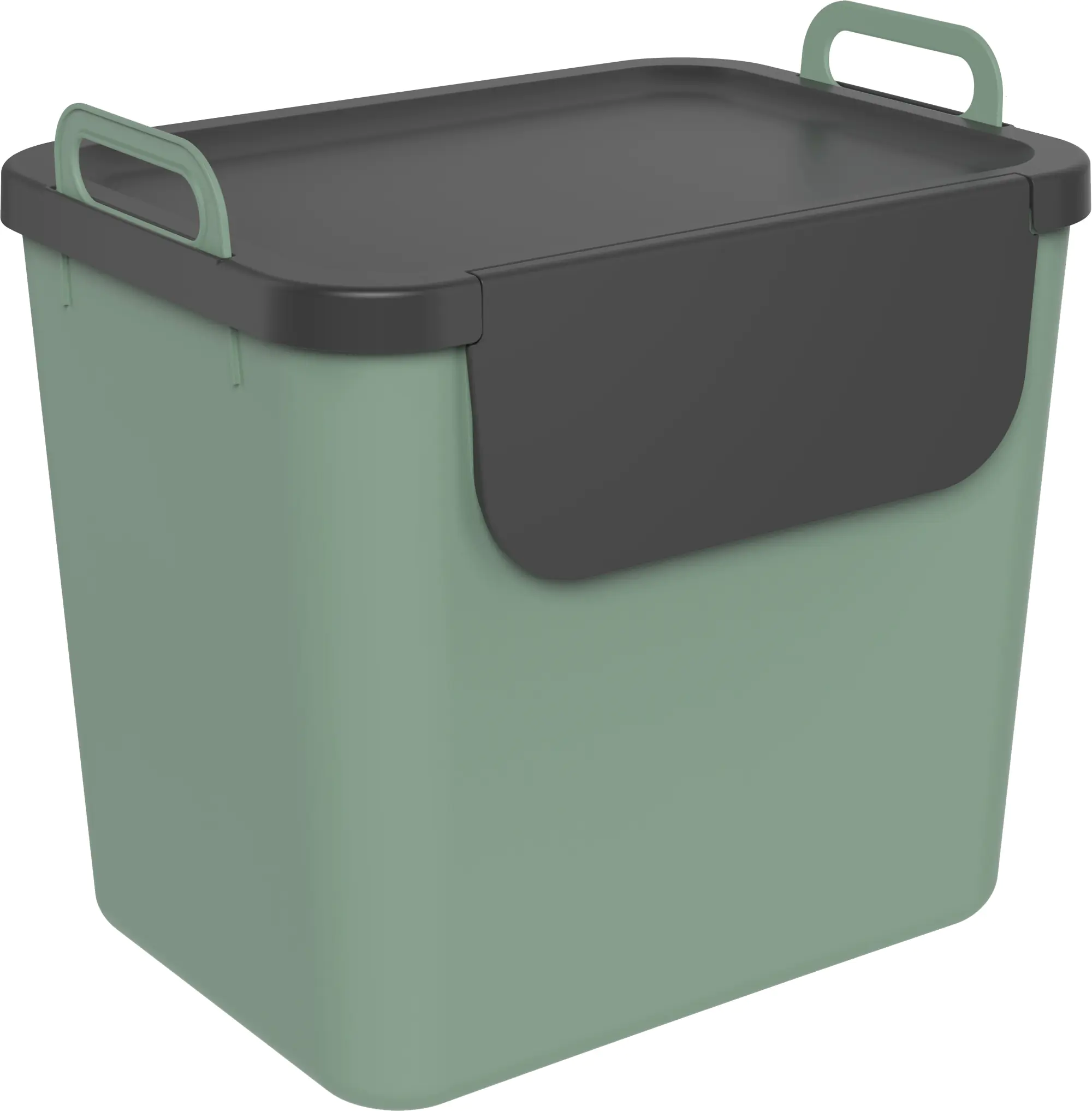 Rotho Mülltrennungssystem Jive 30 L grünschwarz Recyclingbehälter