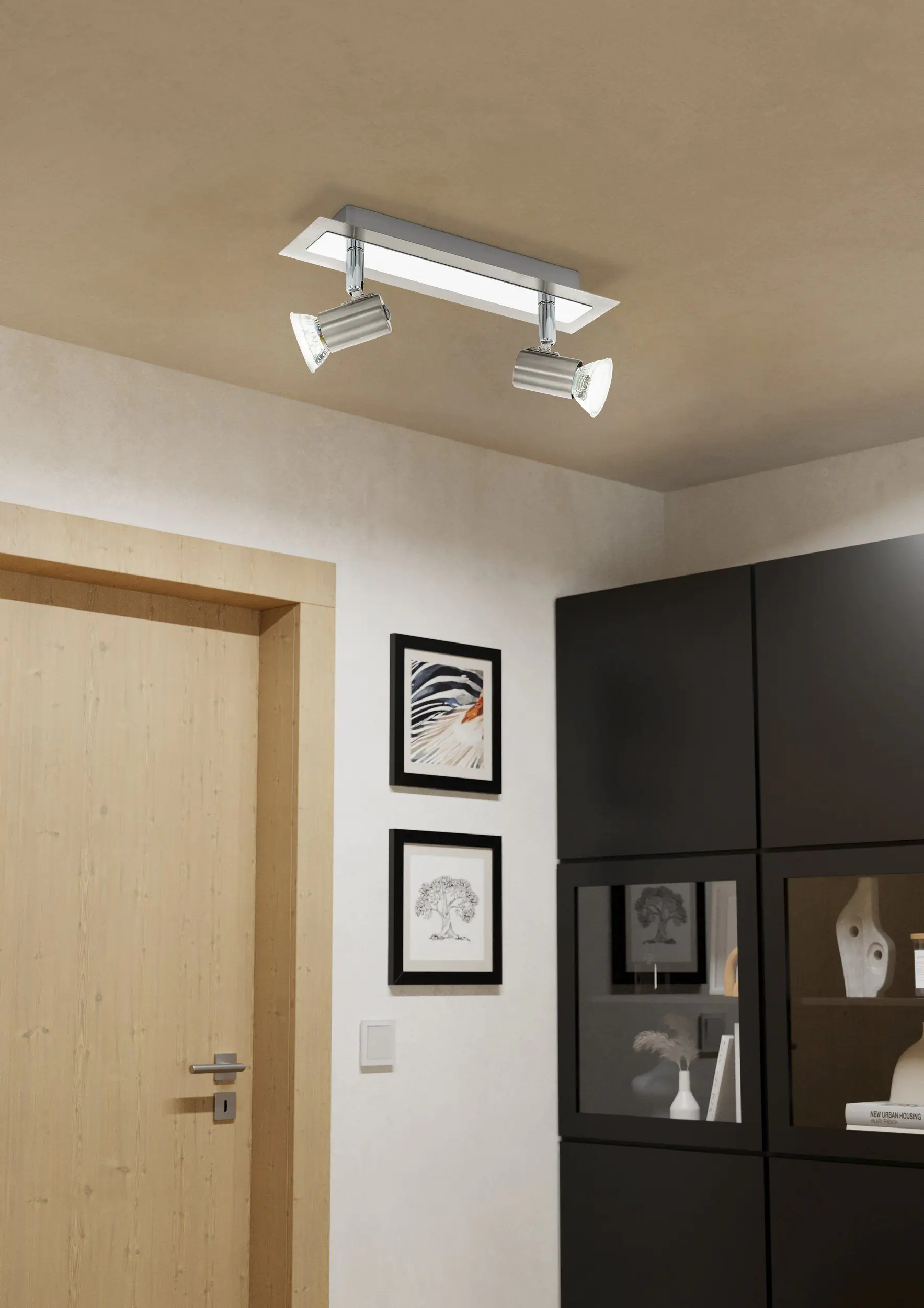 Eglo 2er LED Spot Rotello nickel-matt 28 x 7 cm GU10