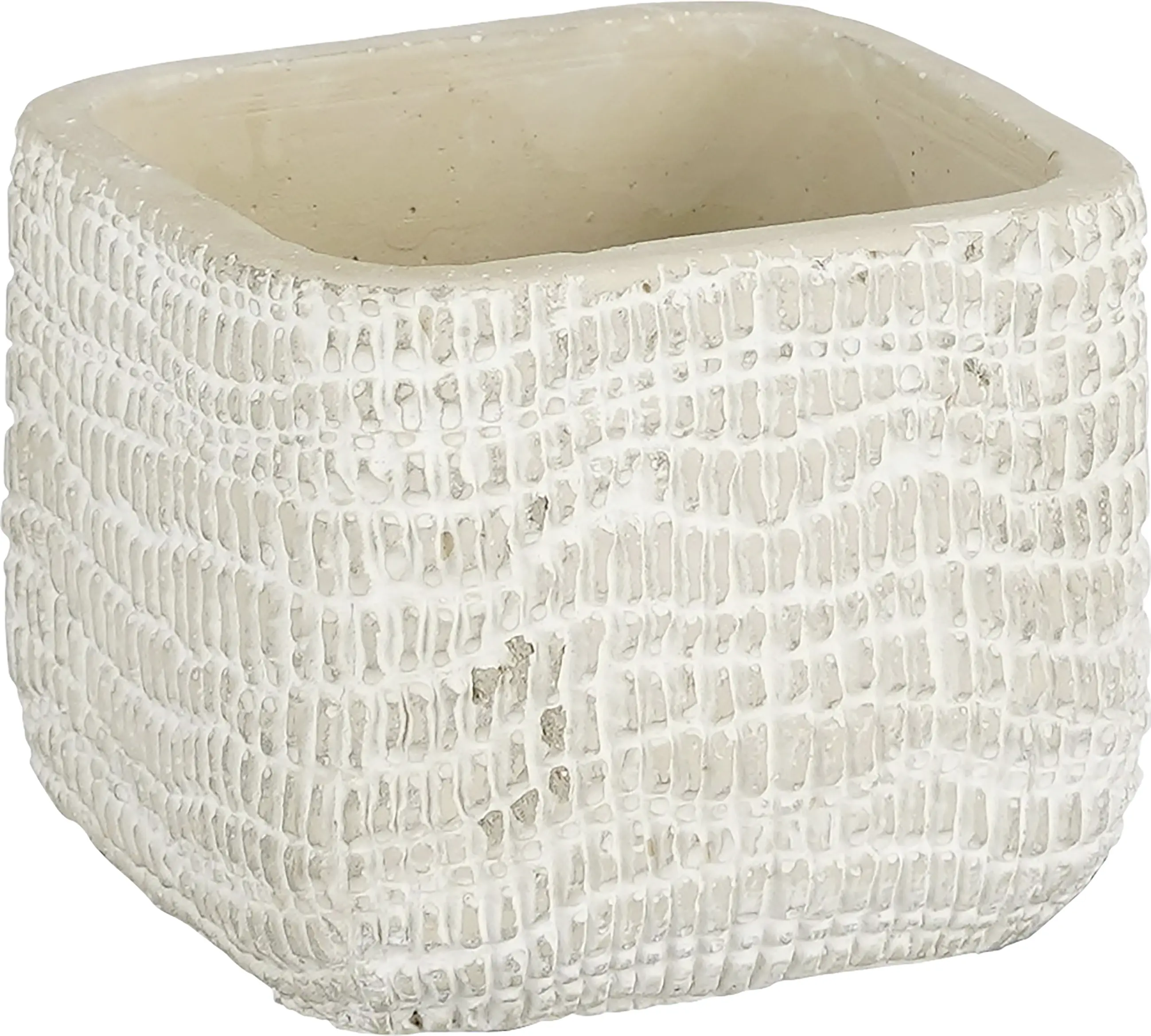 Mica Decorations Übertopf Keramik Siri hellgrau 8 x 8 x 7 cm