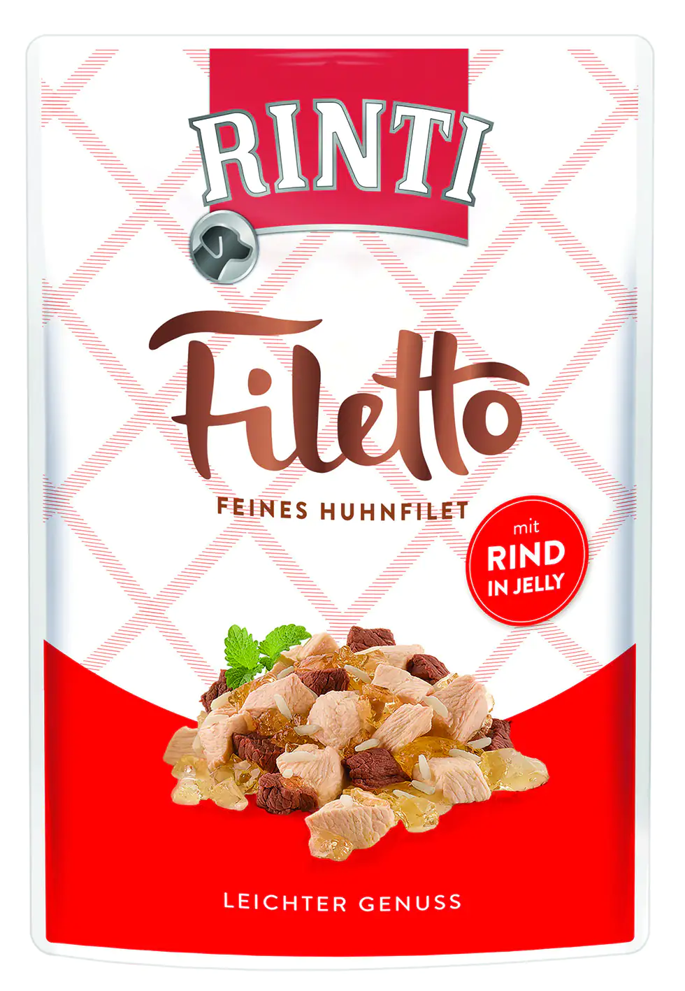 Rinti Filetto Hundenassfutter Adult 100 g Huhnfilet mit Rind in Jelly