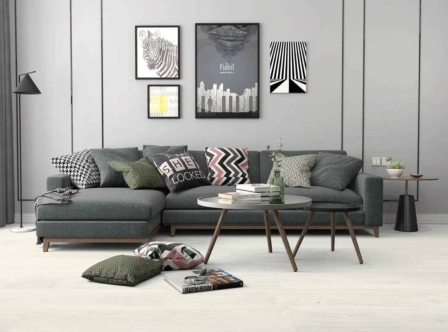 Classen Handmuster Laminat Megaloc Aquaprotect Oak white creme