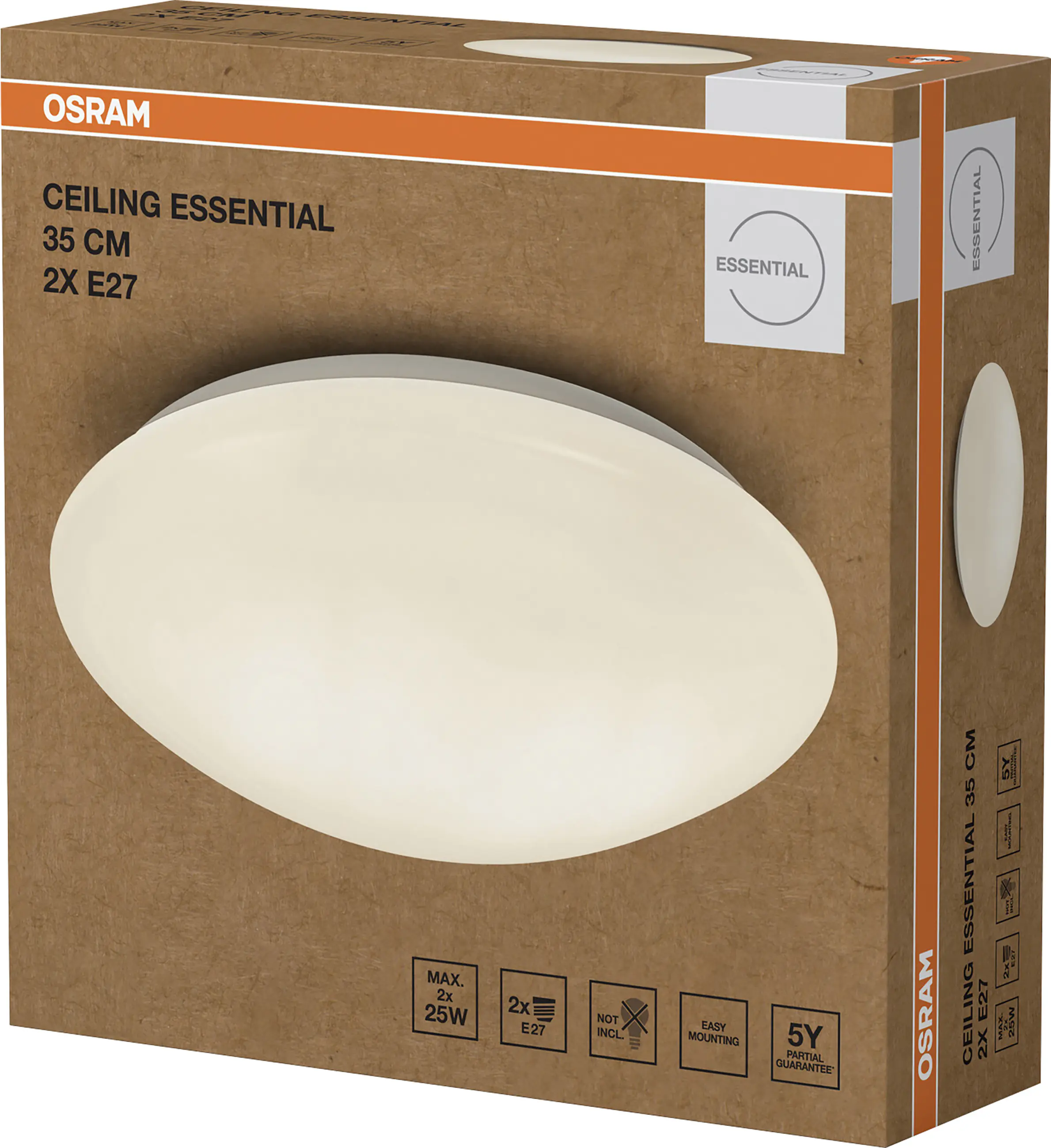 Ledvance LED-Deckenlampe Ceiling Essential 2x E27 35 cm weiß