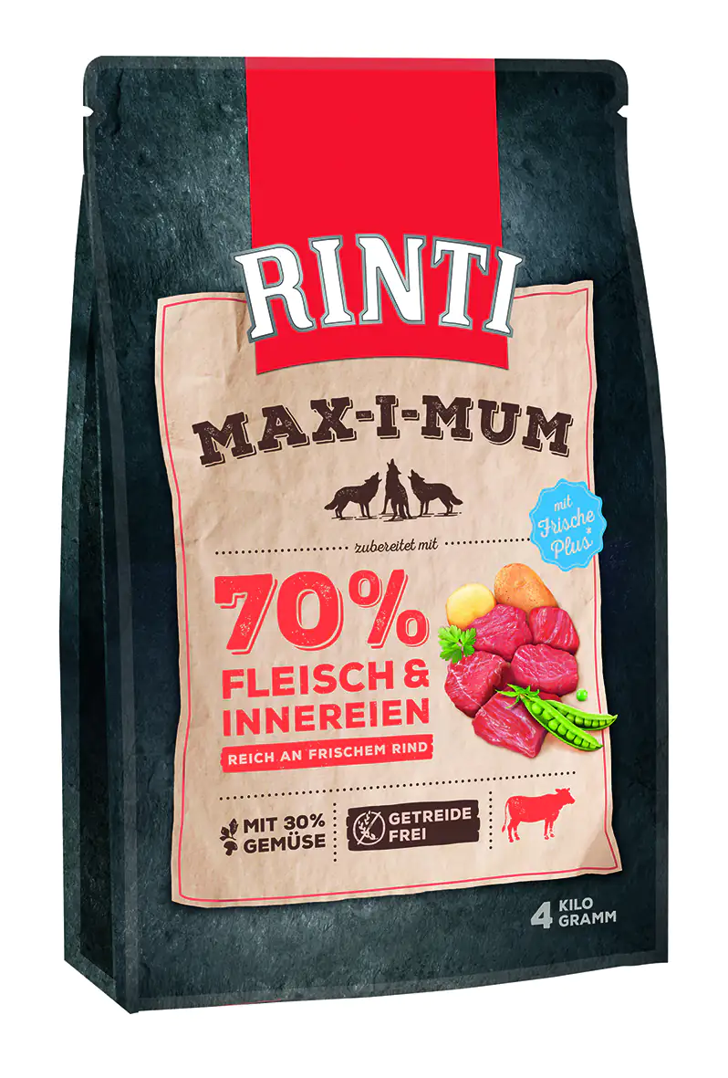 Rinti Max-i-Mum Hundetrockenfutter Adult 4 kg Rind