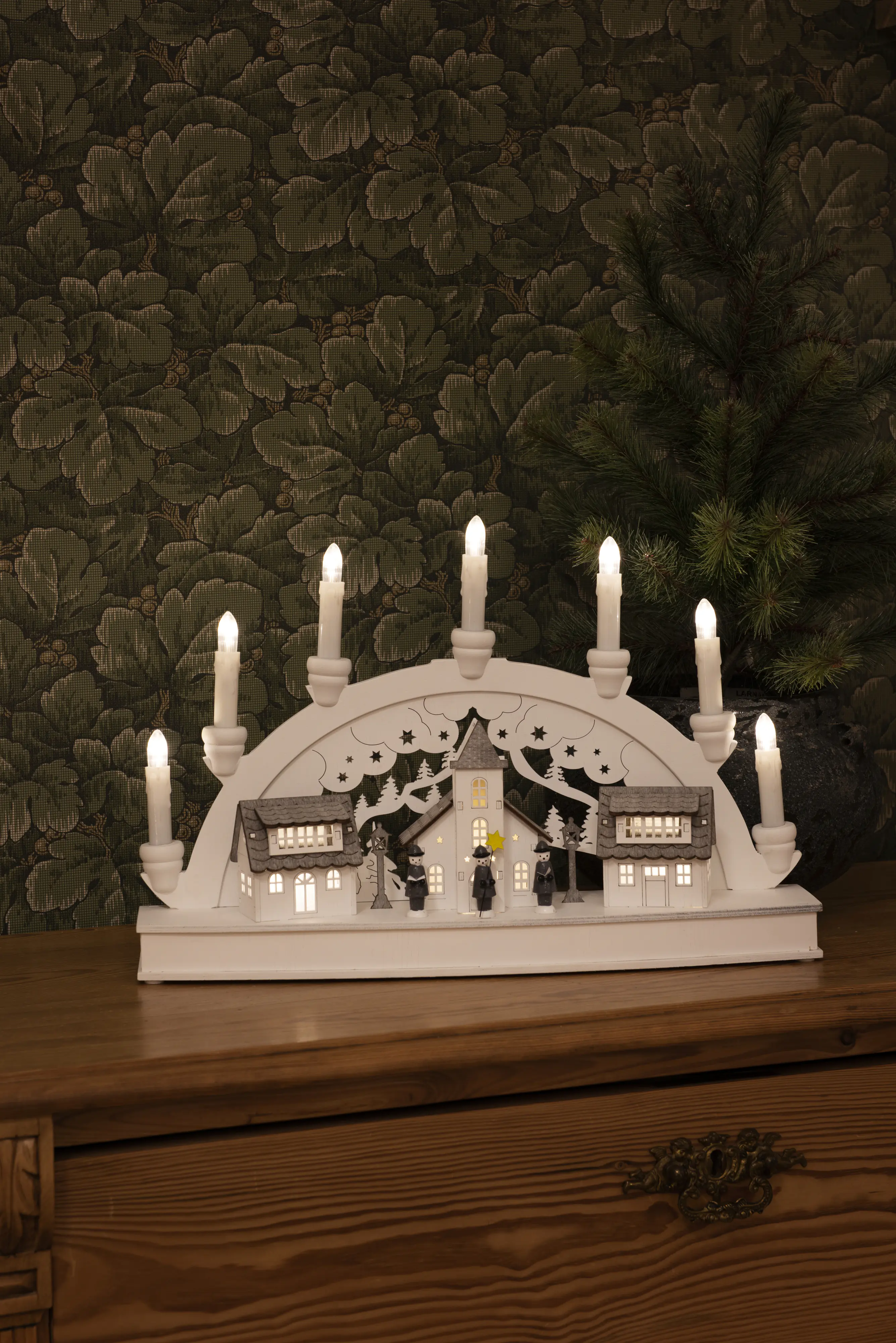 Konstsmide LED Holzsilhouette Häuser Innen 10 warmweiße Dioden Konstsmide LED Holzsilhouette Häuser Innen 10 warmweiße Dioden