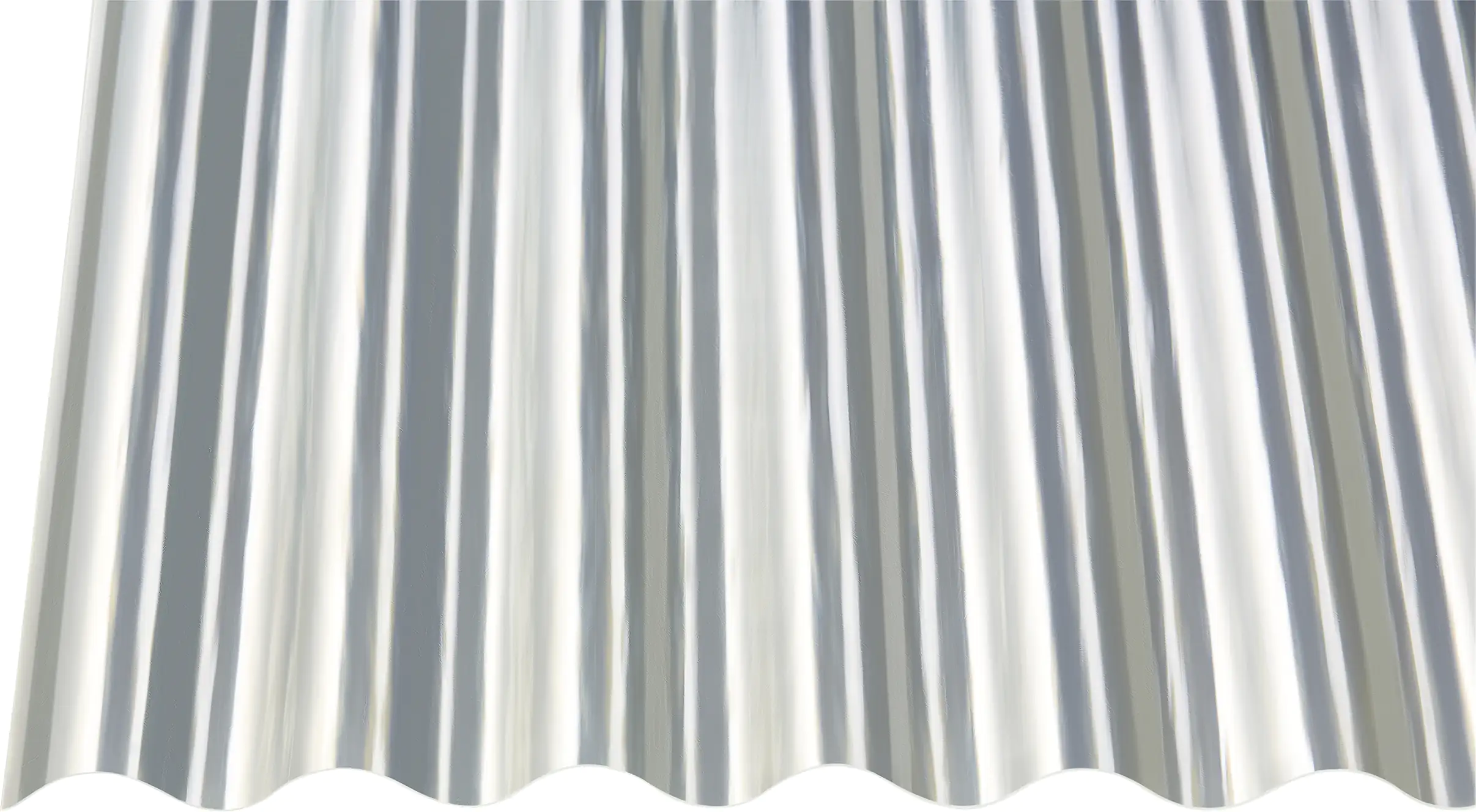 4003412105956_1267536 Gutta Polyester-Wellplatte Sinus 76/18 200 x 90 cm 0,8 mm natur