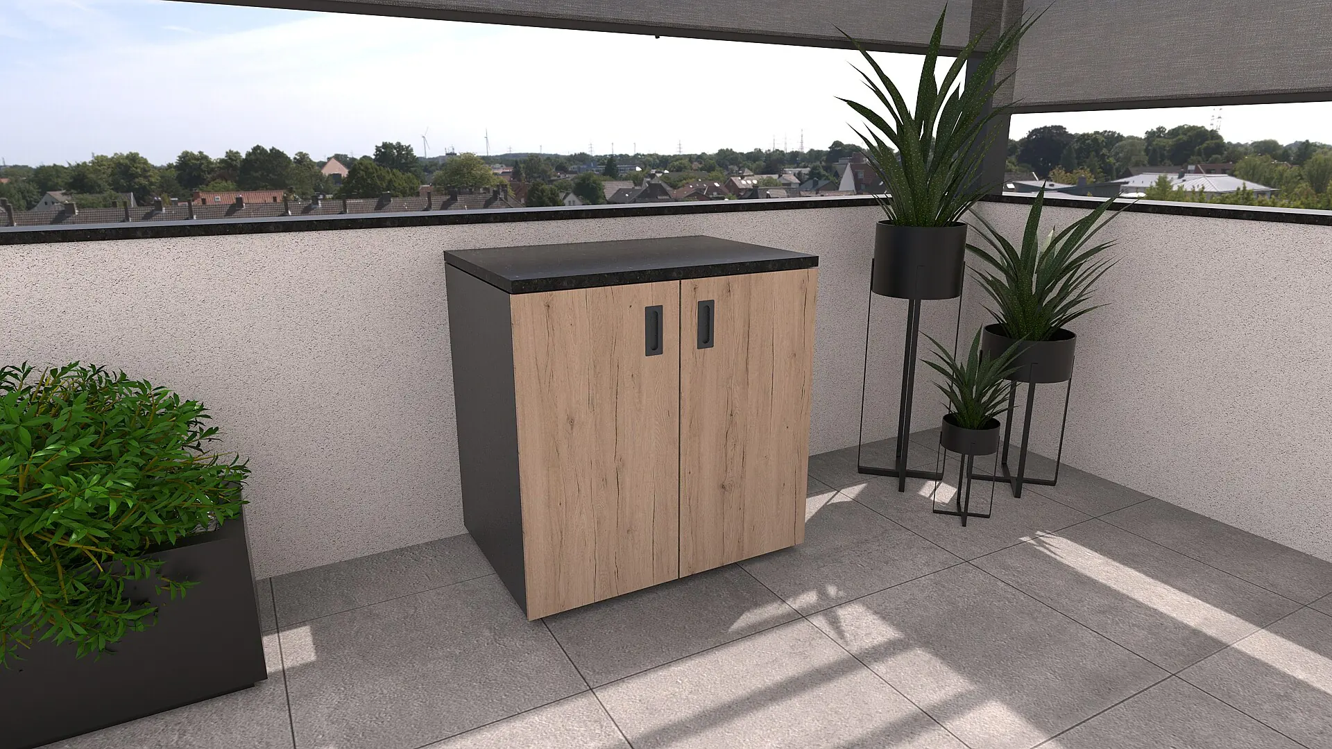 Bellano Living Element für Outdoorküchen inkl. 2 Türen eiche granit