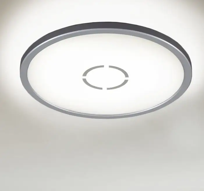 Briloner Slim LED Panel Free silber Ø 19 cm mit Backlight-Effekt