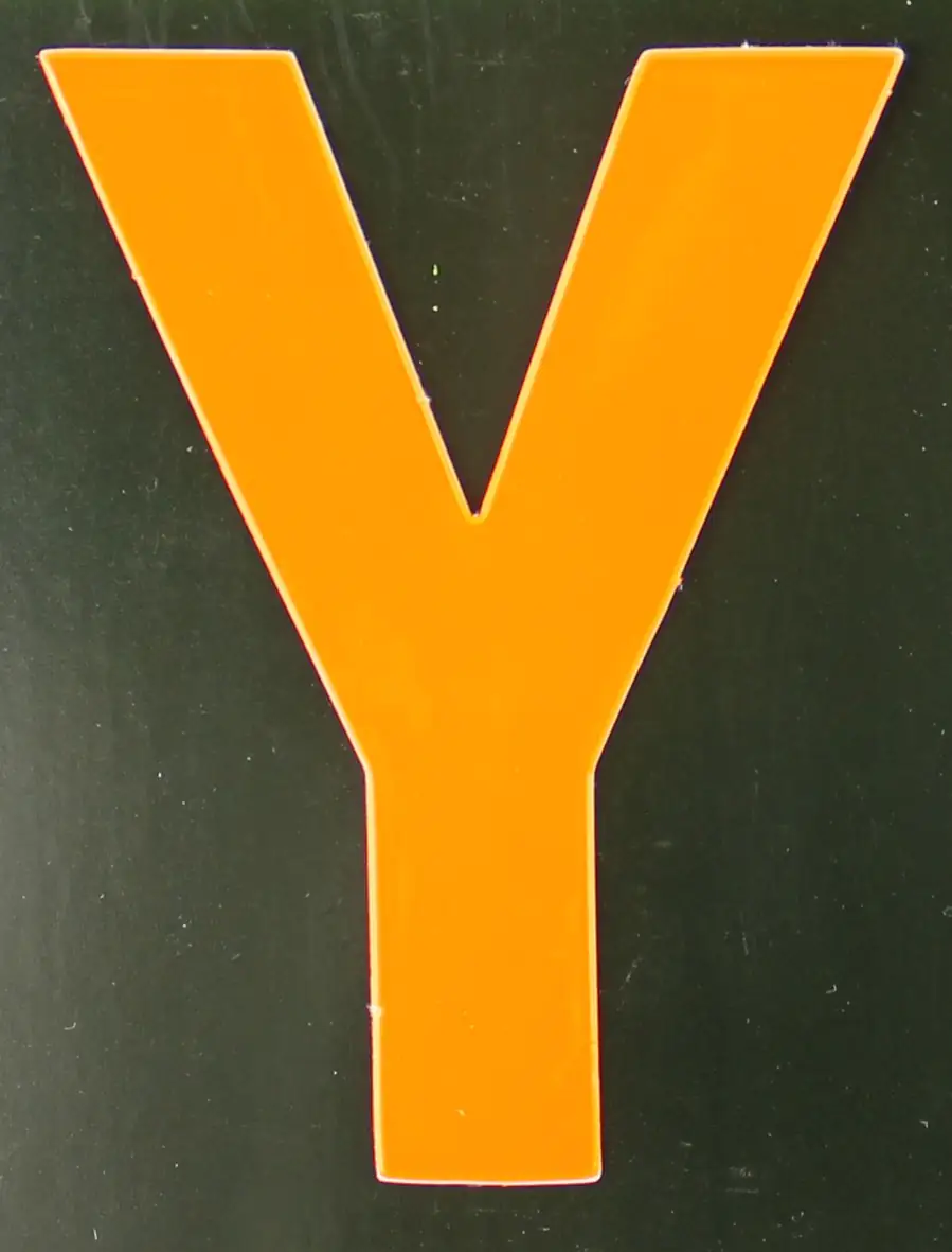 Conacord Reflektierender Klebebuchstabe Y orange "Y"