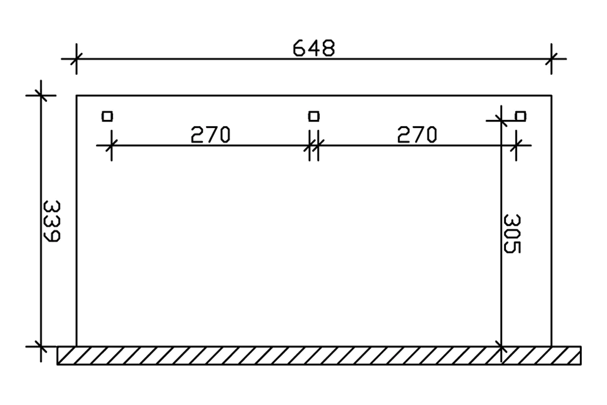 SKAN HOLZ Terrassenüberdachung Venezia 648 x 339 cm lasiert in Schiefergrau