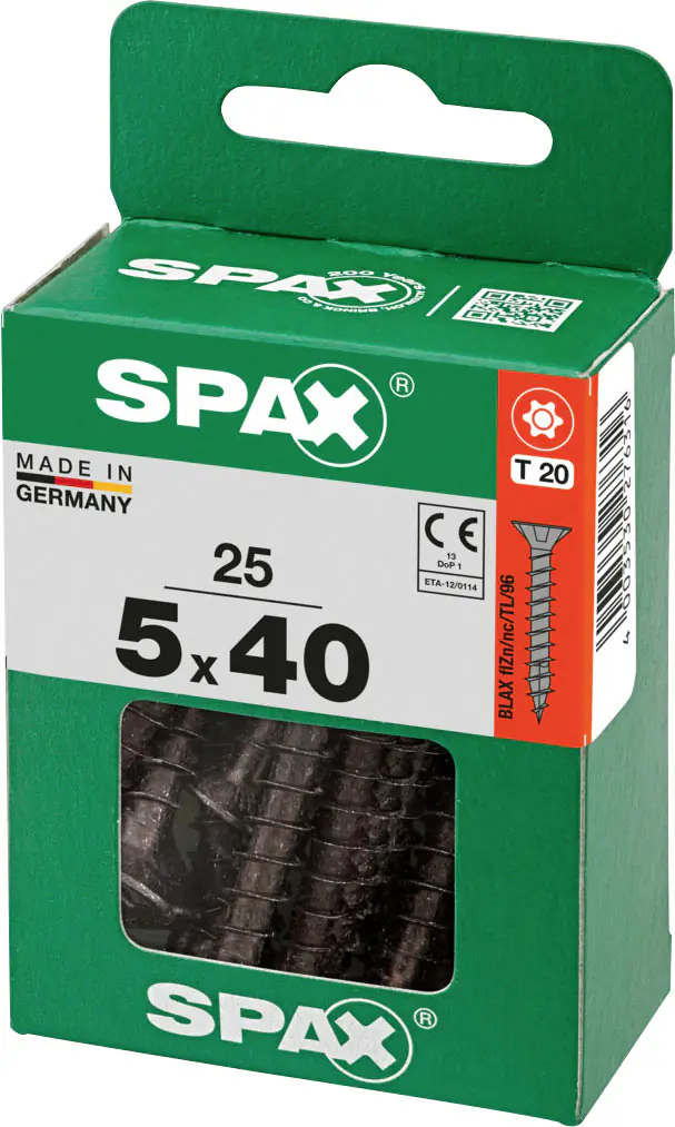 Spax Universalschrauben 5 x 40 mm T20 Vollgewinde - 25 Stk. 