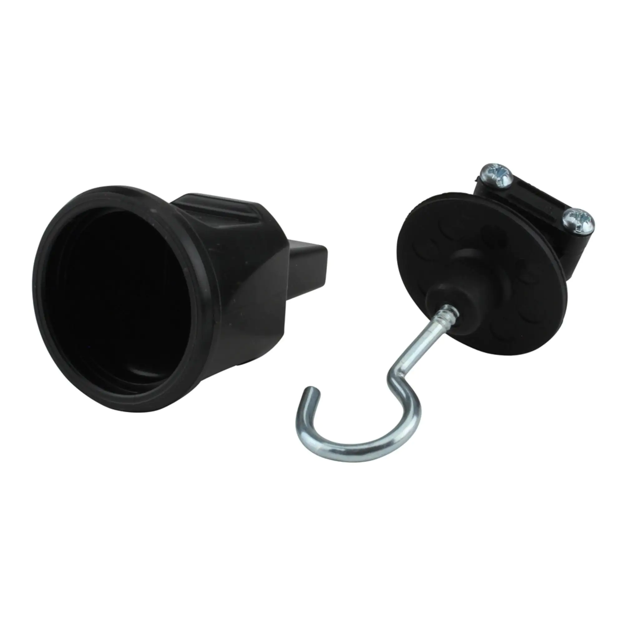 Endstück für Illuminationsleitung mit Haken, schwarz