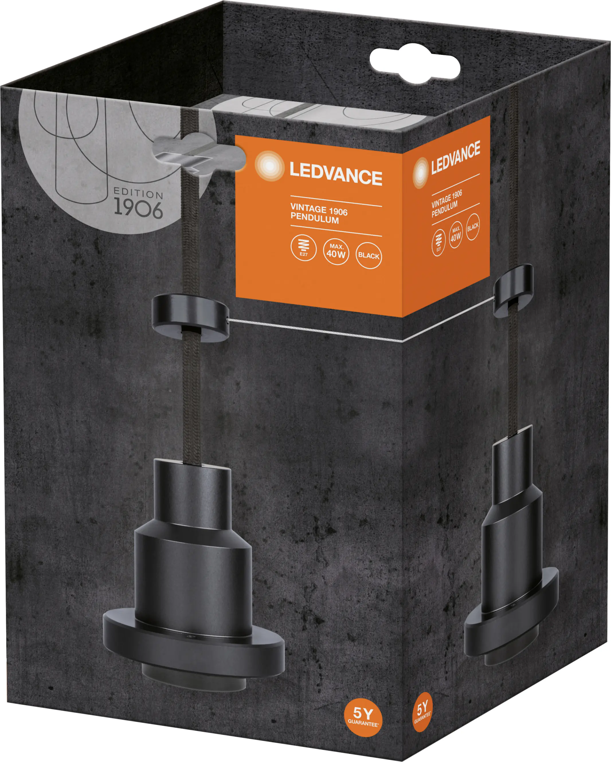 Ledvance Pendelleuchte Vintage 1906 Pendulum schwarz