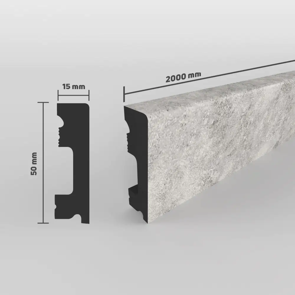 4002245705302 SELITSTYLE Sockelleiste FBL50 200 cm 50 x 15 mm 100% Wasserfest